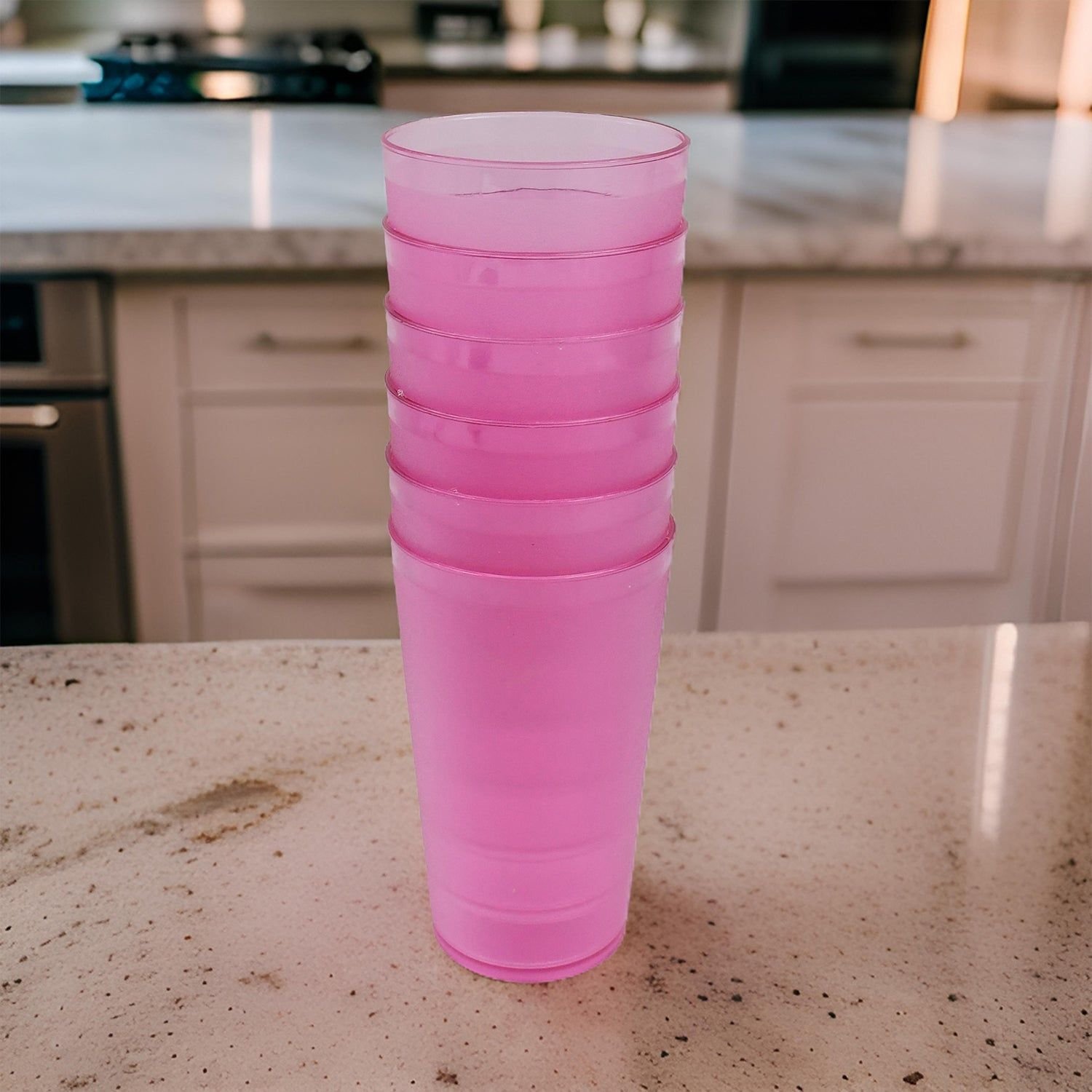 Large Glass Set – Ideal for Kitchens & Offices, Perfect for Water & Beverages (6-Piece) | Assorted Colour - Image 3