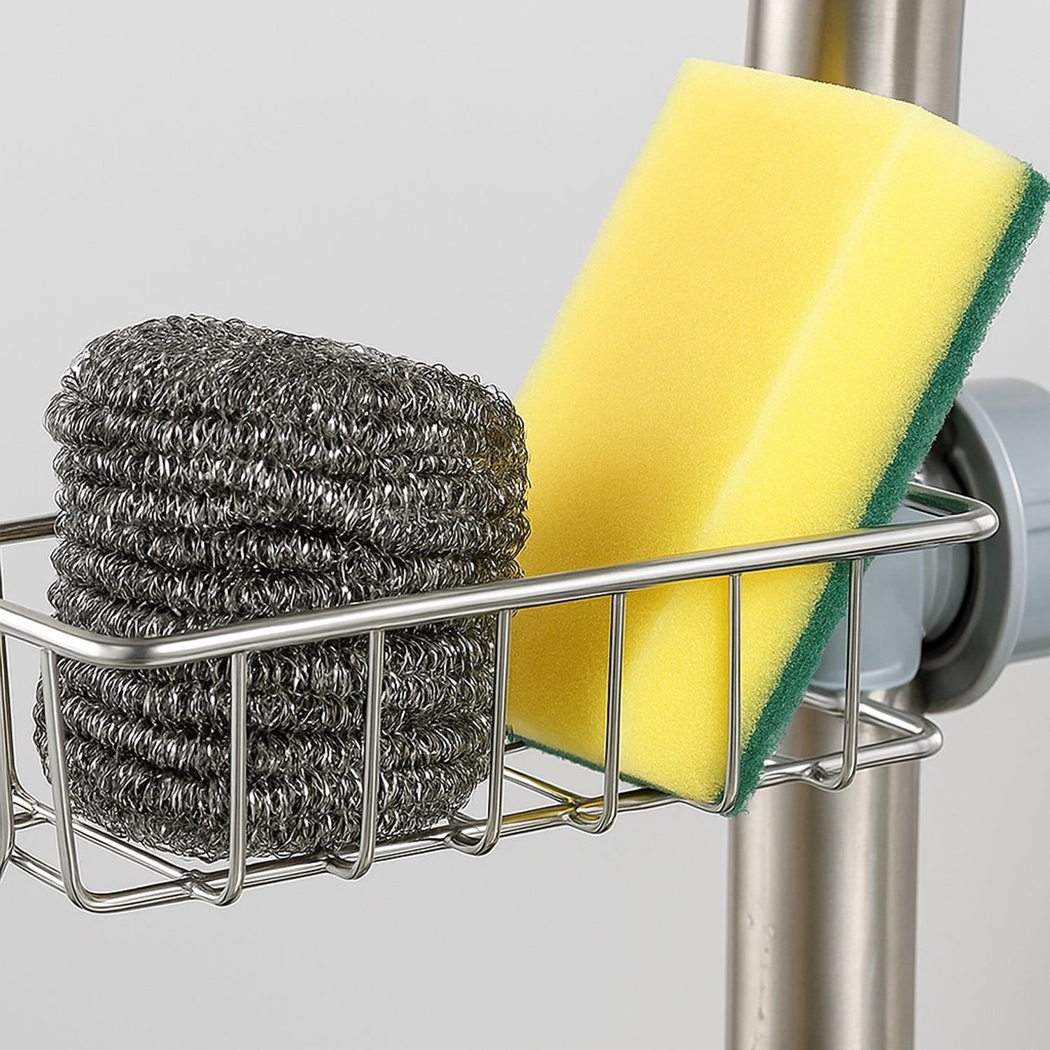 Soap, Sponge Holder, Stainless Steel Sink, Caddy Organizer (1 Pc) - Image 10