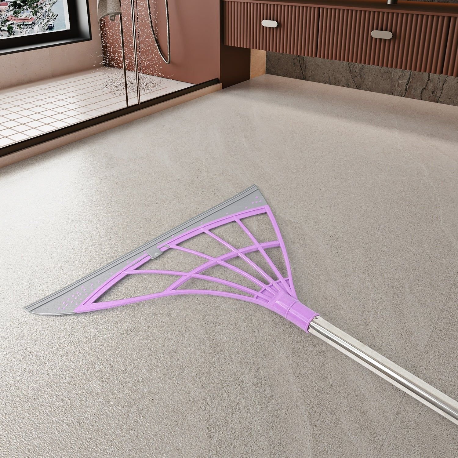 Durable Eco-Friendly Broom with Scraper - Image 2