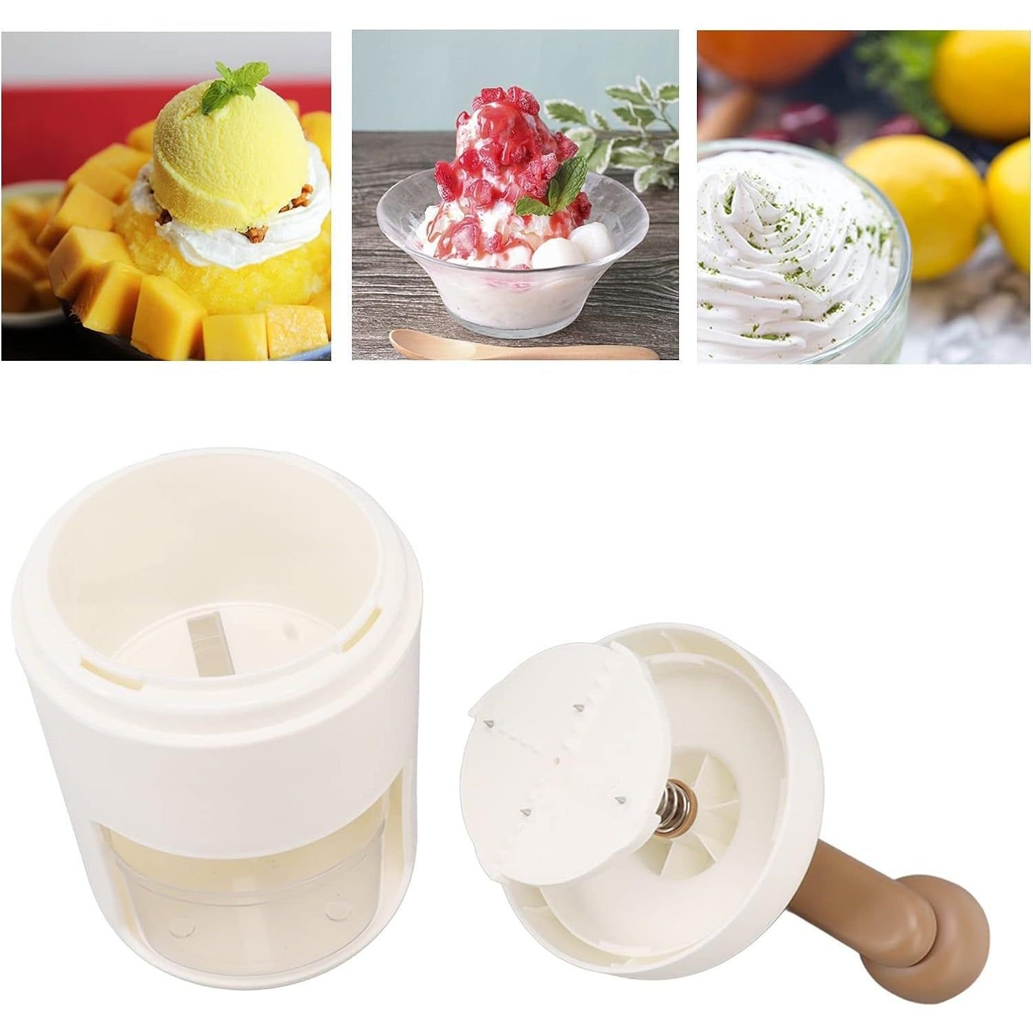 Portable Gola Maker and Ice Crusher | Manual Shaved Ice & Smoothie Machine - Image 5