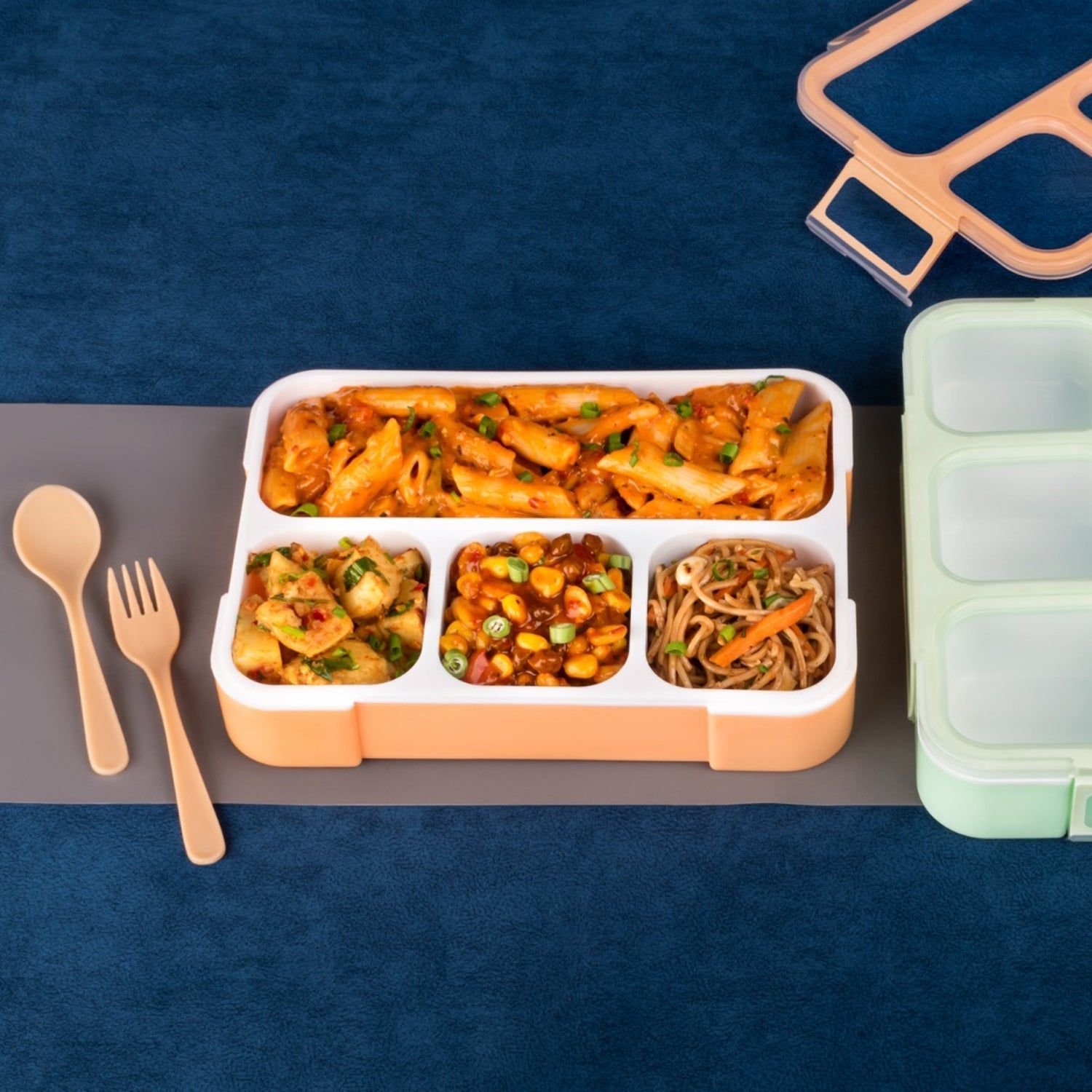 Leak-Proof Lunch Box with 4 Compartments for School & Office Use - Image 6