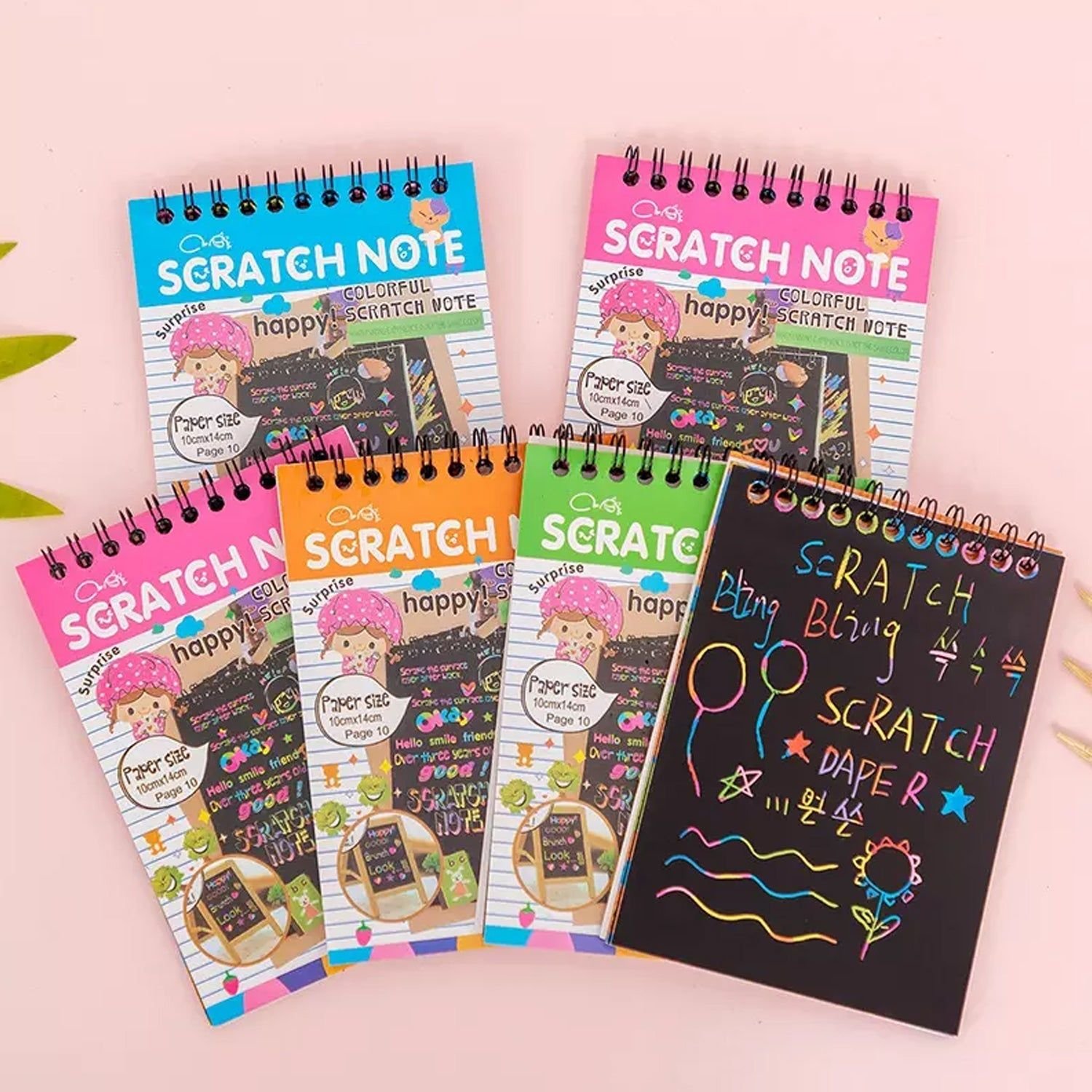 Crafts Rainbow Art Scratch Paper Book (10 Pages, Pack of 1) - Image 5