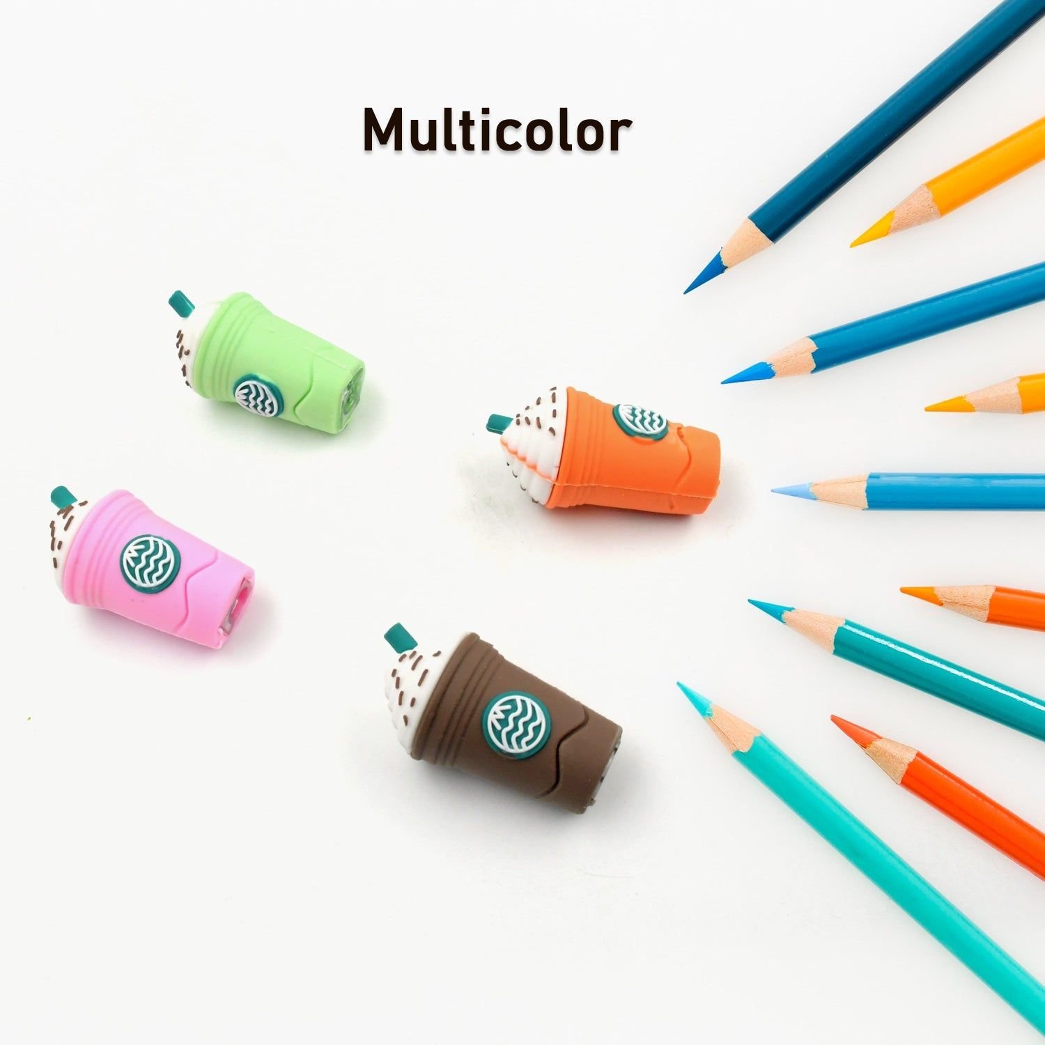 2In1 3D Cute Coffee Or Ice cream Shape sharpner Like Rotary Manual Pencil Sharpener for Kids Ice Cream Style Office School Supplies, Back to School Gi - Image 8