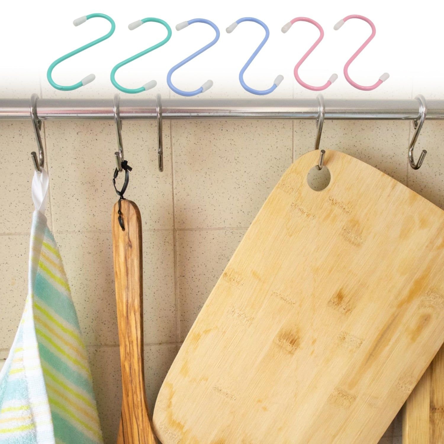 S Shape Metal Hooks for Hanging, Heavy Duty S Shaped Hooks for Hanging Clothes, Metal Hooks for Kitchen, Wardrobe, Work Shop, Bathroom, Garden, Office - Image 10
