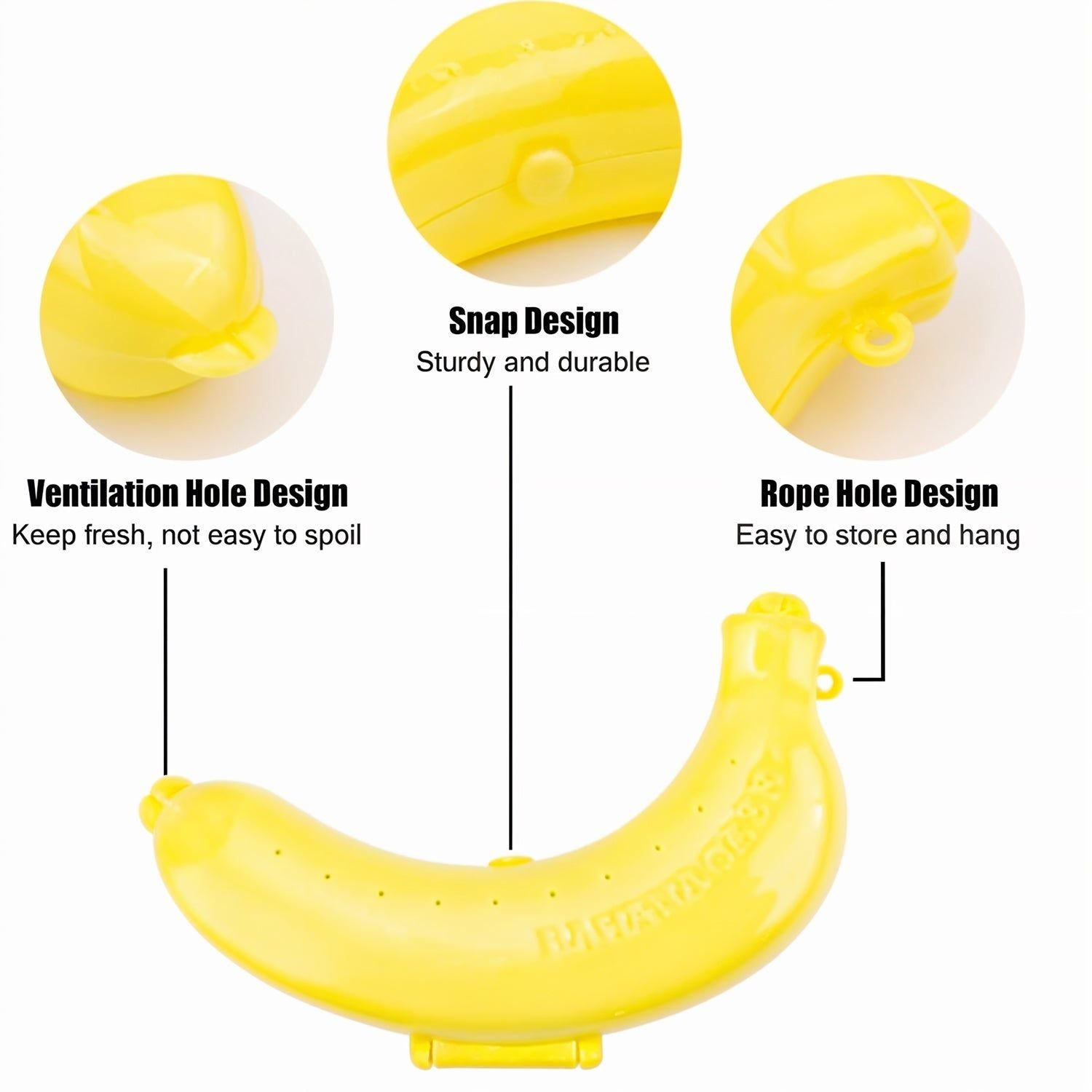 Banana Case Lunch Box Yellow - Image 7