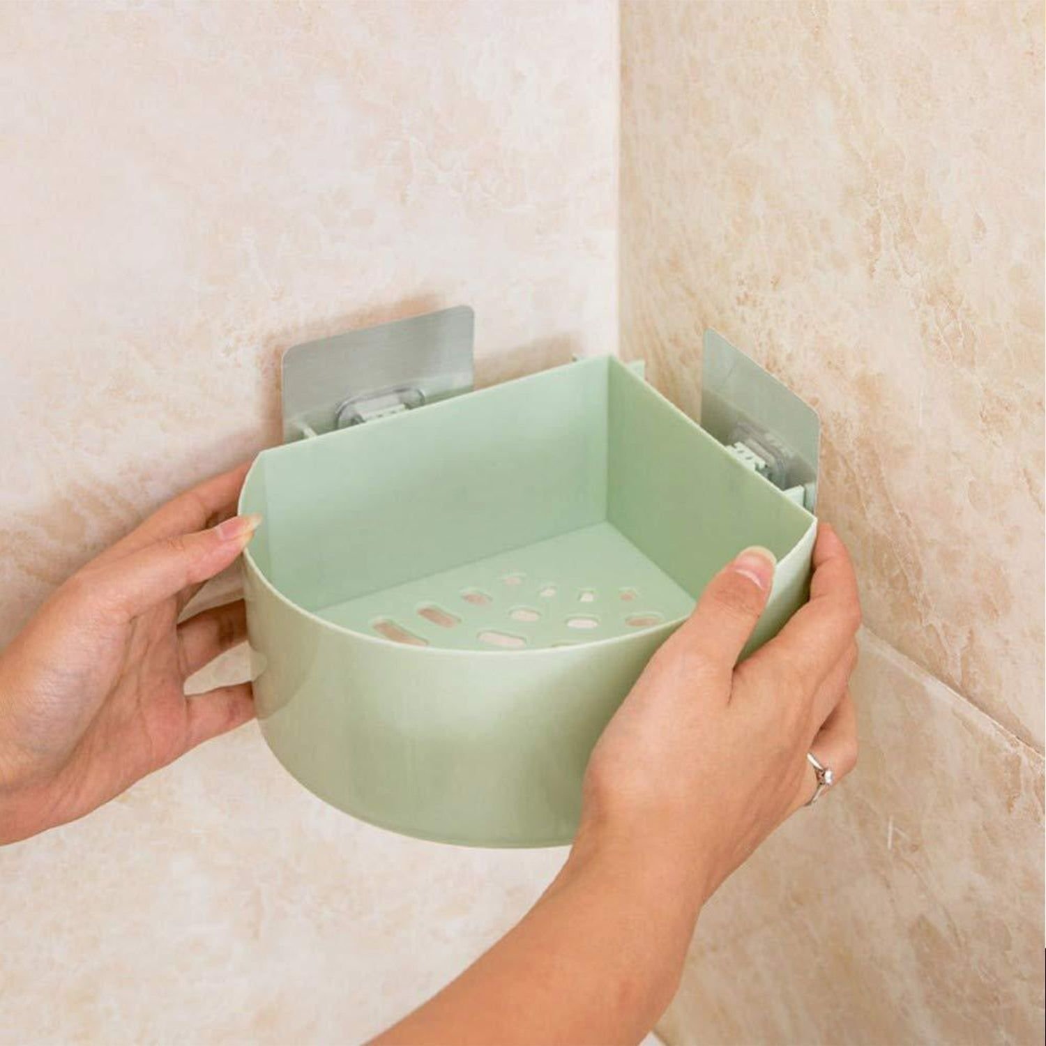 Plastic Multipurpose Kitchen Bathroom Shelf Wall Holder Storage Rack (Loose Pack) - Image 7