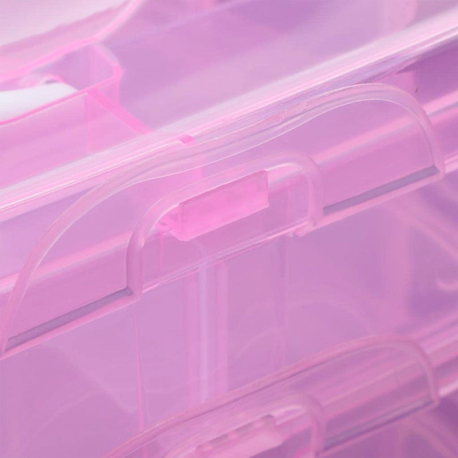 Versatile 18-Grid 3-Layer Transparent Plastic Organizer Box with Adjustable Dividers for Jewelry & Fishing Hooks - Image 4