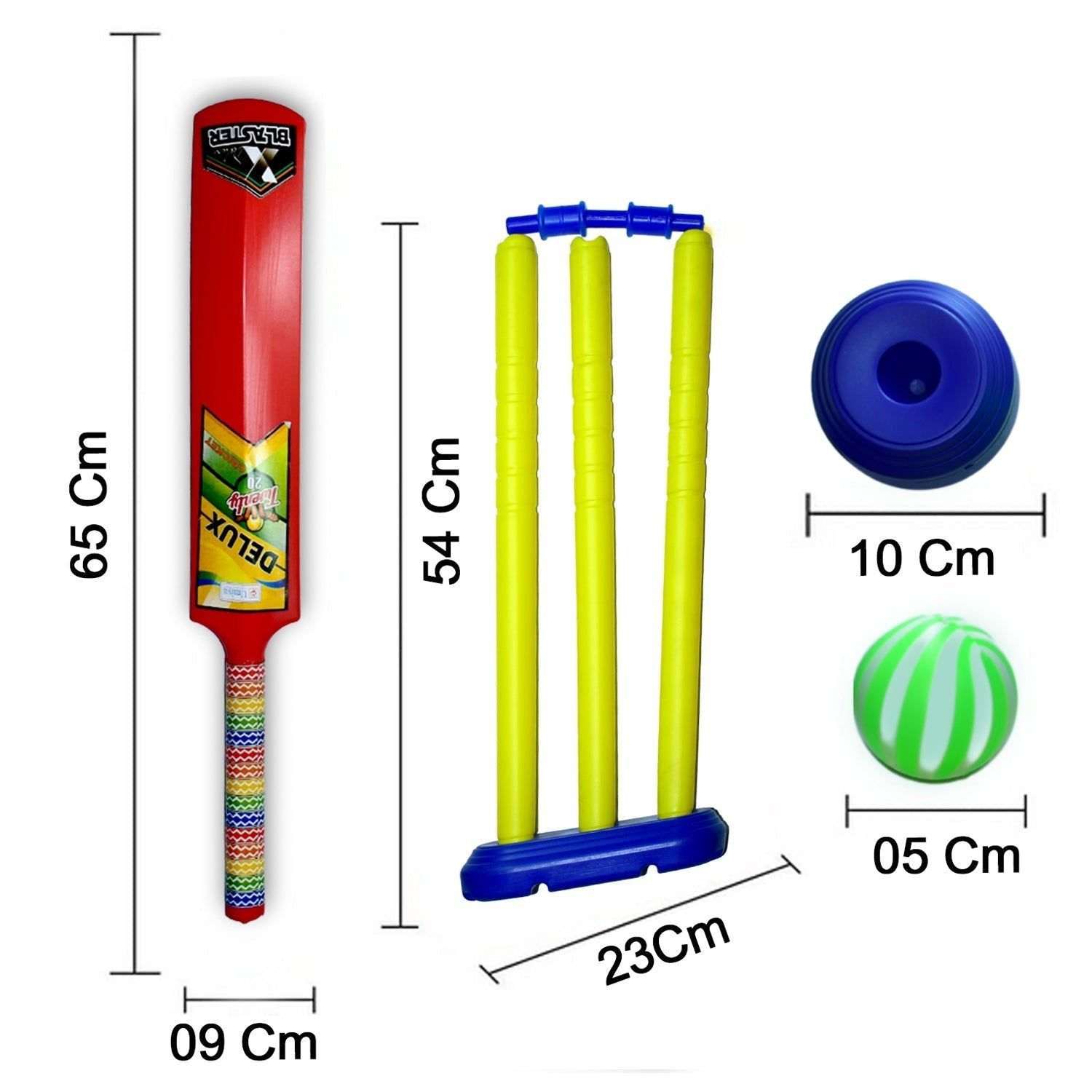 Plastic Cricket Set with Stump,Ball and Bat Kit - Image 6