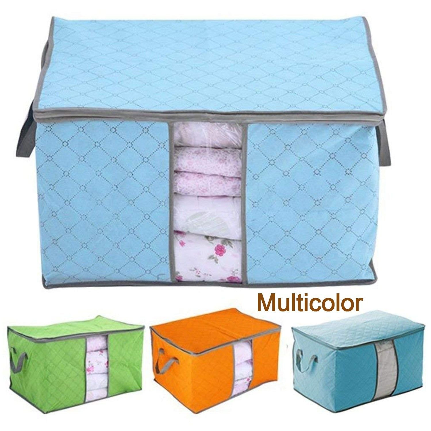 Premium Quilted Foldable Storage Bag with Transparent Window - Image 3