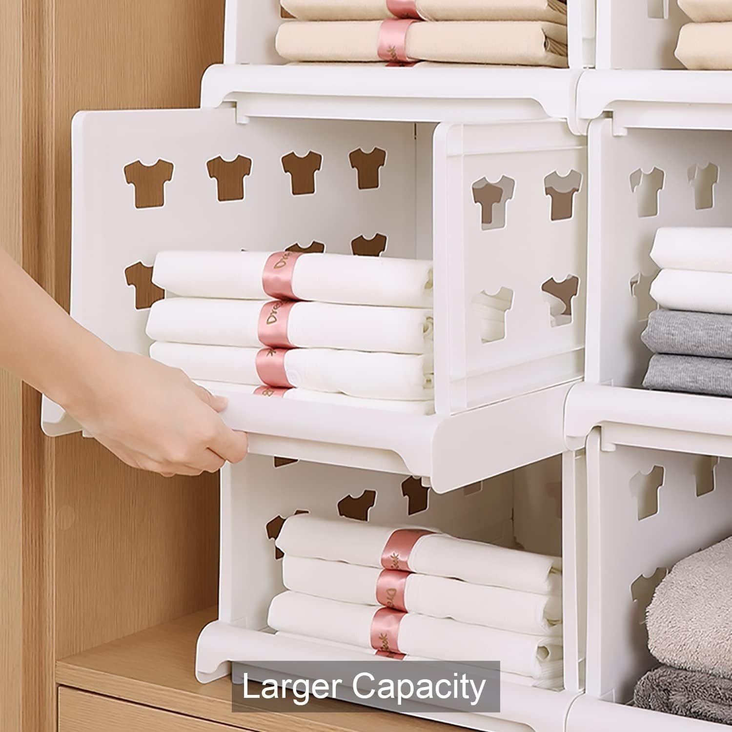 4-Layer Stackable Foldable Storage Organizer Cart for Kitchen, Closet, Bedroom & Bathroom - Image 6