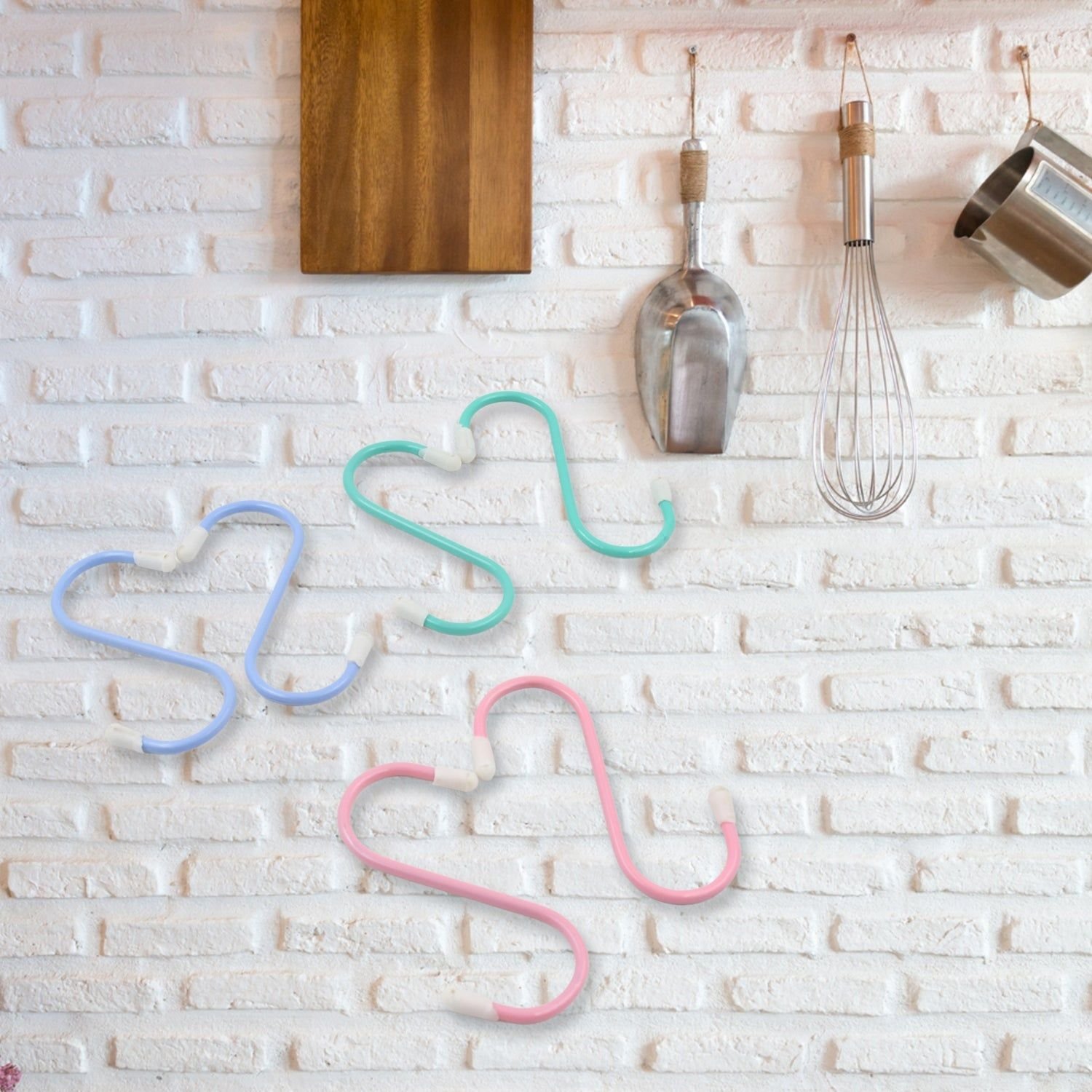 S Shape Metal Hooks for Hanging, Heavy Duty S Shaped Hooks for Hanging Clothes, Metal Hooks for Kitchen, Wardrobe, Work Shop, Bathroom, Garden, Office
