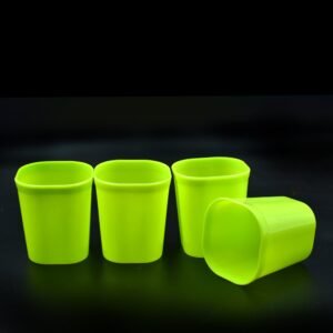 Plastic Drinking Glass Set For Drinking Milk Water Juice (Pack of 4) | Assorted Colour
