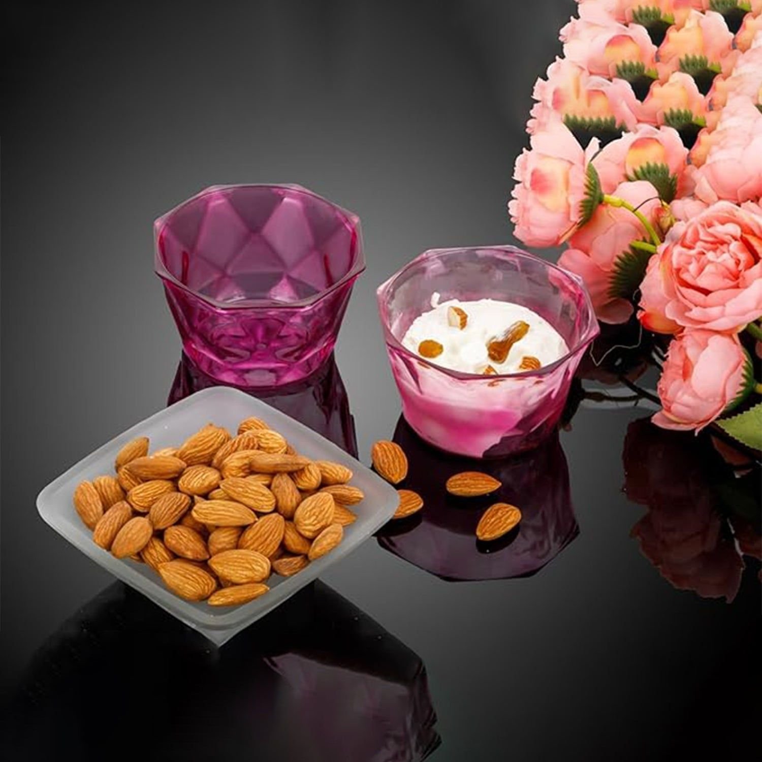 6pc Diamond shape ice cream bowl set | Assorted Colour - Image 6