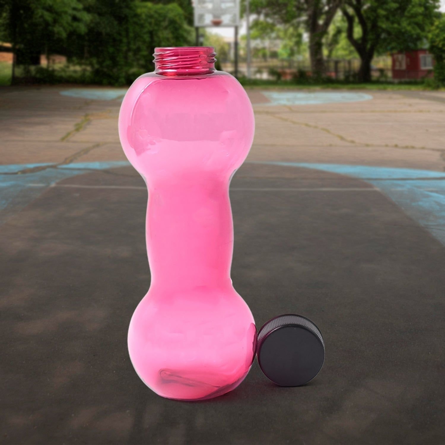 Unbreakable Plastic dumbbell Shape Water Bottle (550 ml / 1 Pc) - Image 6