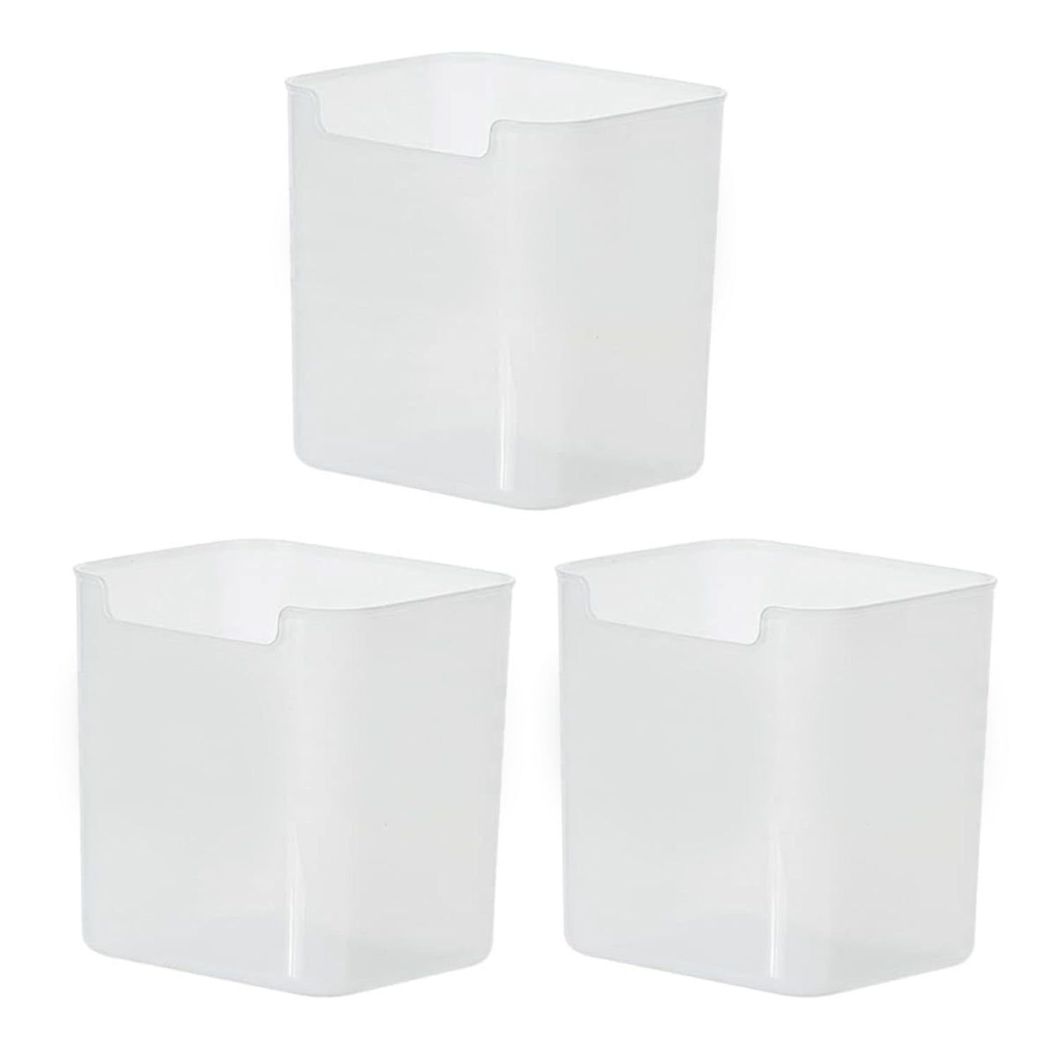 3Pcs Clear Plastic Organizer Storage Versatile Kitchen Drawer Organizer Tray for Desk, Makeup, Bathroom, Kitchen Pantry Cabinet - Image 5