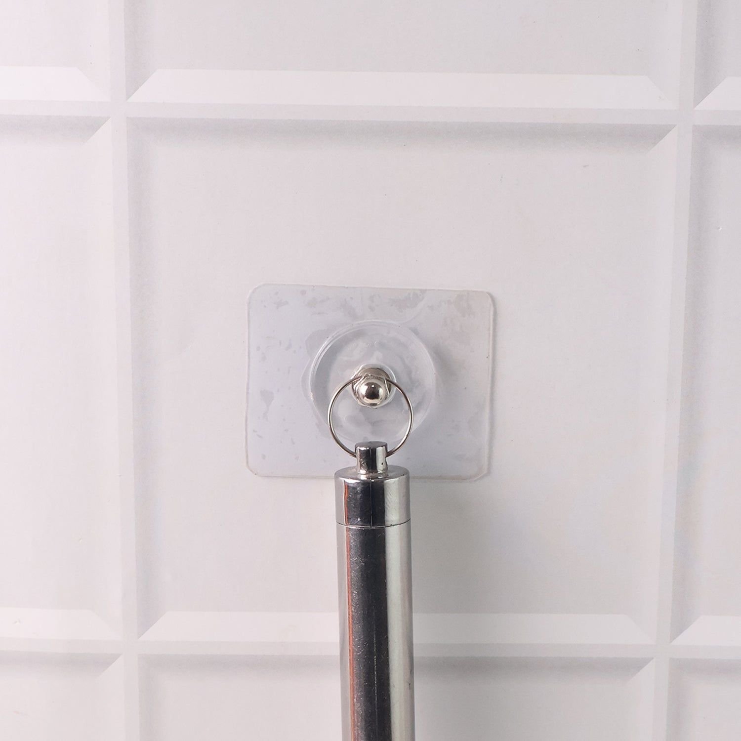 Heavy Duty Transparent Adhesive Wall Hook with Stainless Steel Screw Head (1 Pc) - Image 4