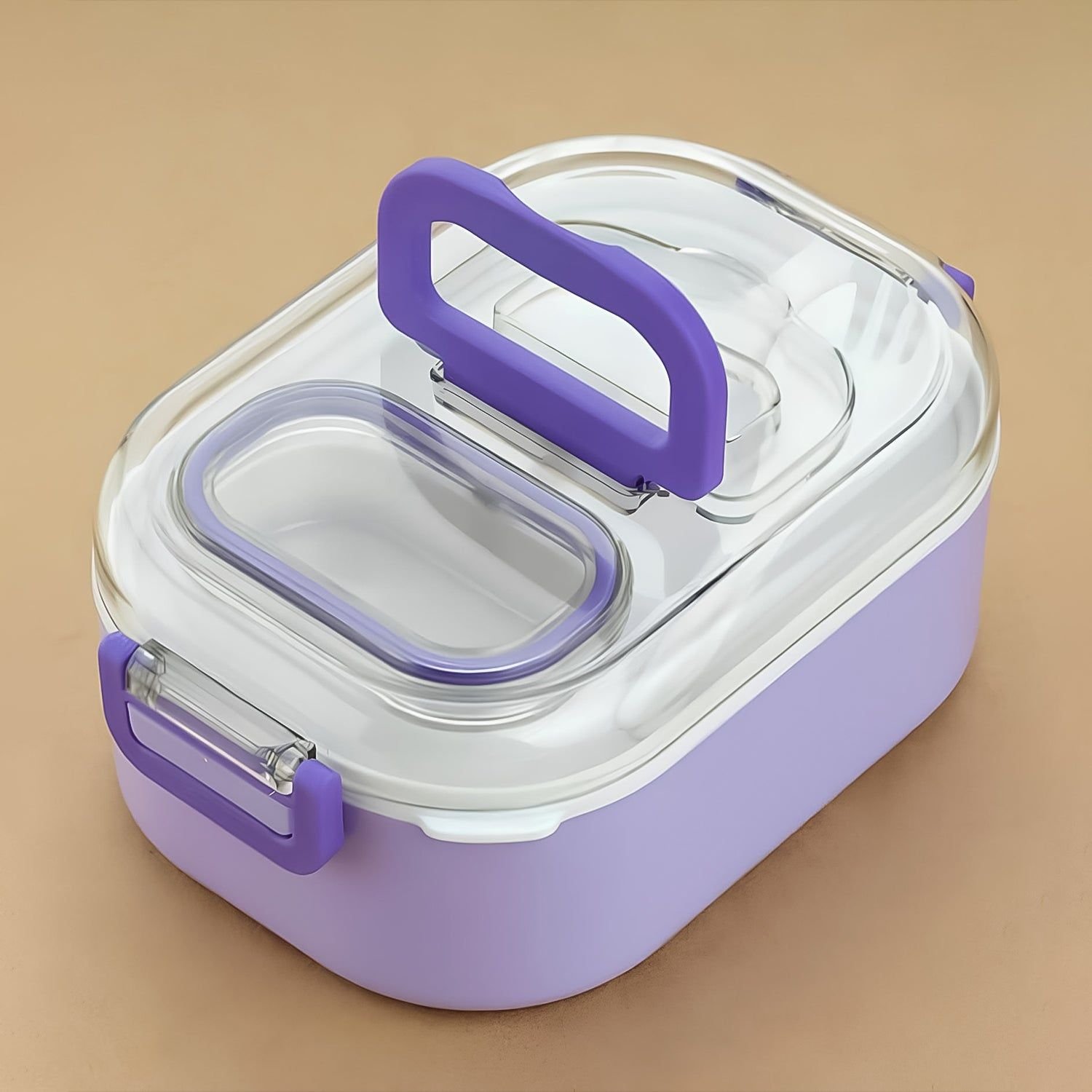 Multi-Functional 1 Set Leakproof Lunch Box with Cutlery & Tumbler - Image 4