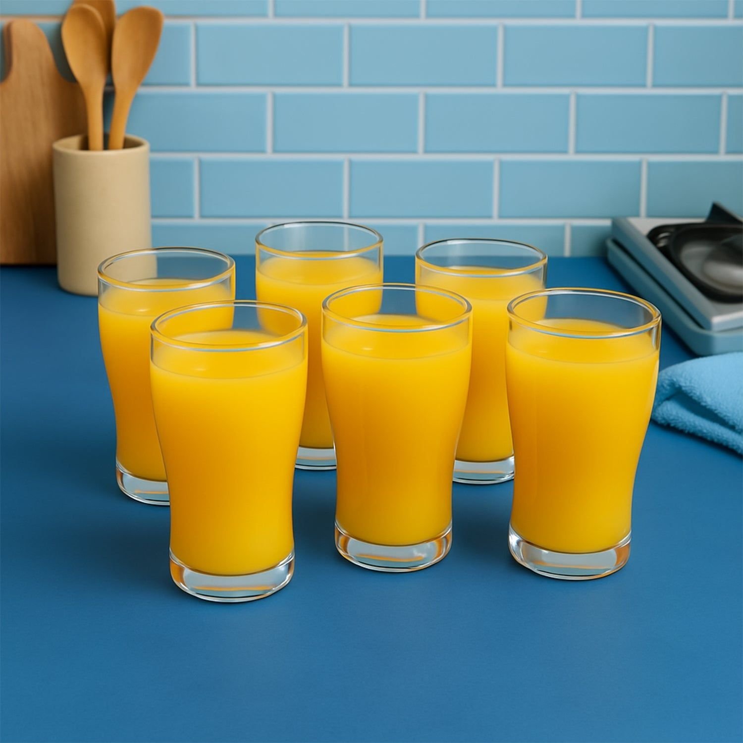 Apex Vista Unbreakable Pitcher Glass Set – 350 ML (Approx) | 6-Piece | Assorted Colour - Image 6