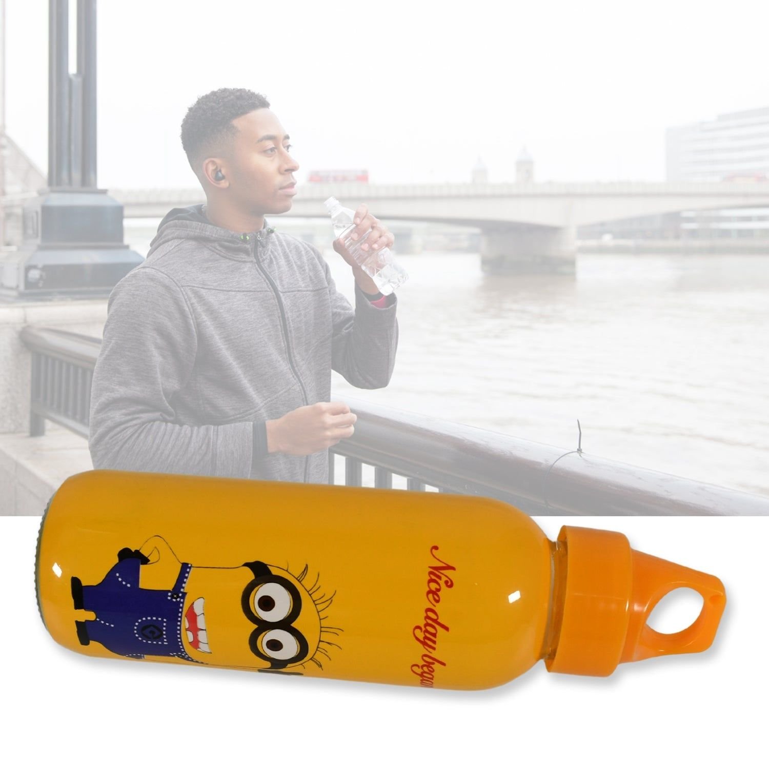 PORTABLE GLASS WATER BOTTLE, CREATIVE GLASS BOTTLE WITH GLASS WATER ( Mix Design) - Image 7