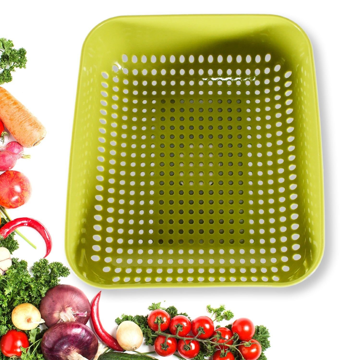 Multipurpose Small Plastic Kitchen Basket, Vegetables and Fruits Washing, Basket (20x17 Cm) - Image 6