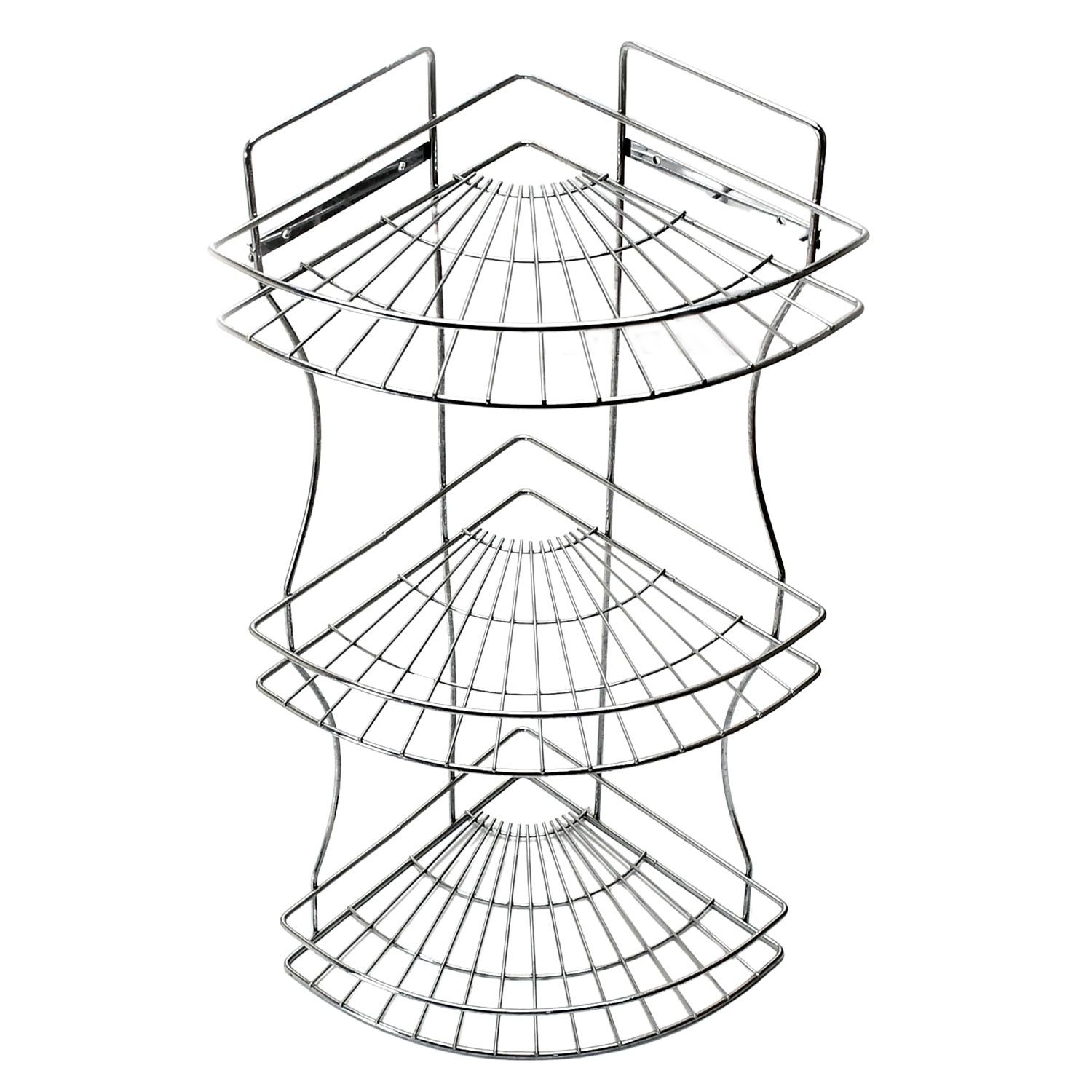 Multipurpose Stainless Steel Multi- 3 Tier Corner Storage Rack - Image 4