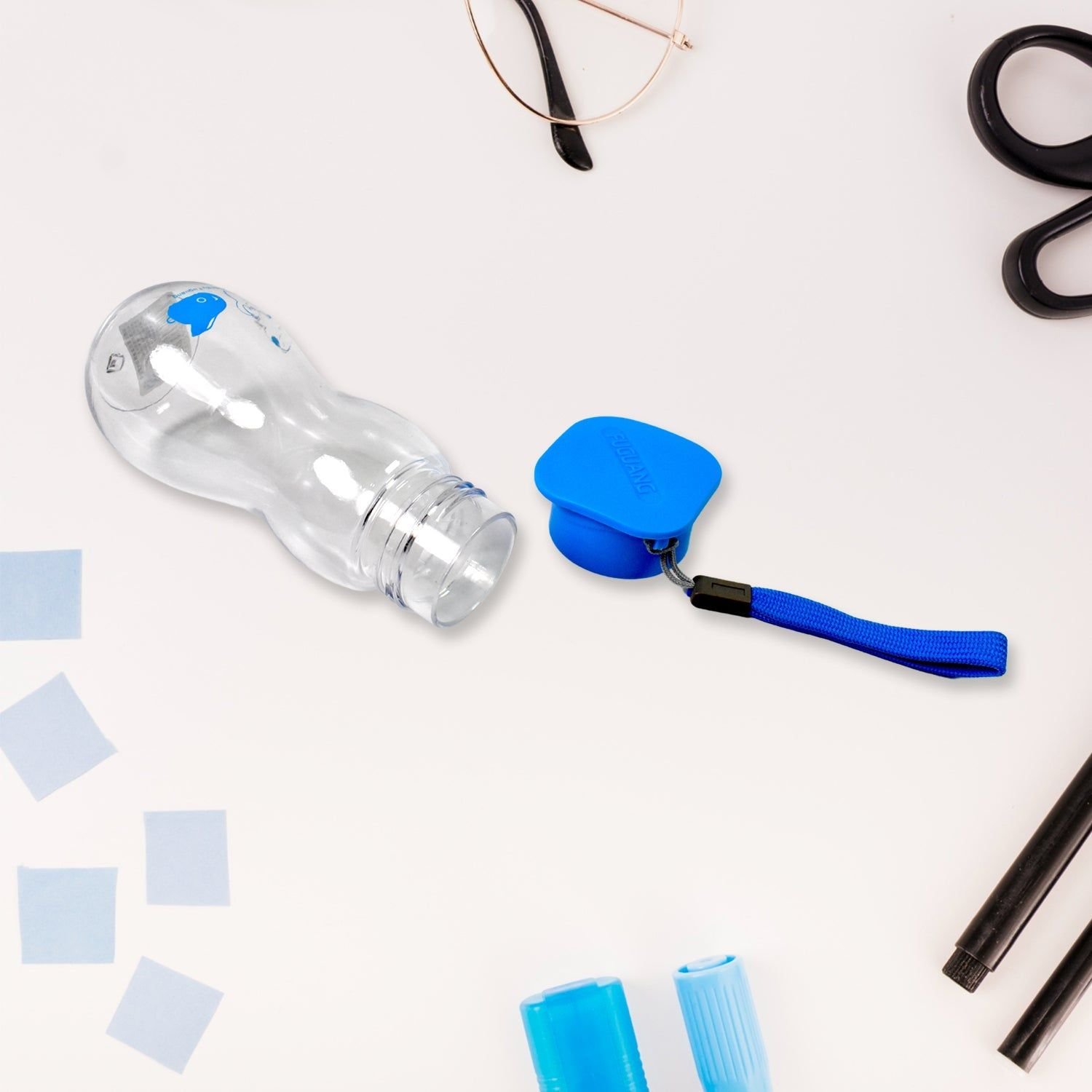 Transparent Travel Portable Water Bottle with Carry Straps (280 ML / 1 Pc) - Image 6