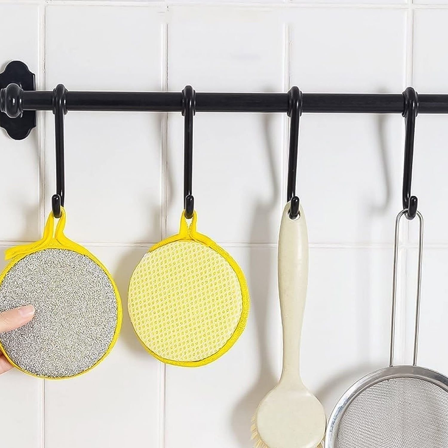 Double Side Dishwashing Sponge Dish Washing Brush (1 Pc) - Image 6