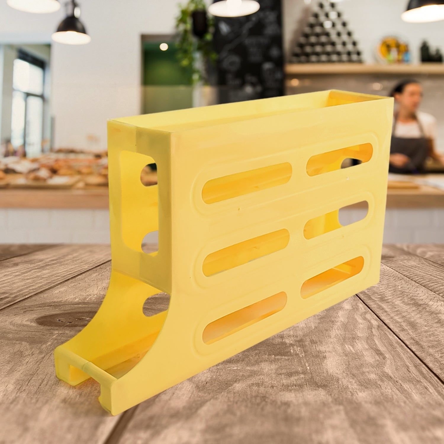 3-Layer Rolling Egg Storage Rack Dispenser (1 Pc) - Image 4