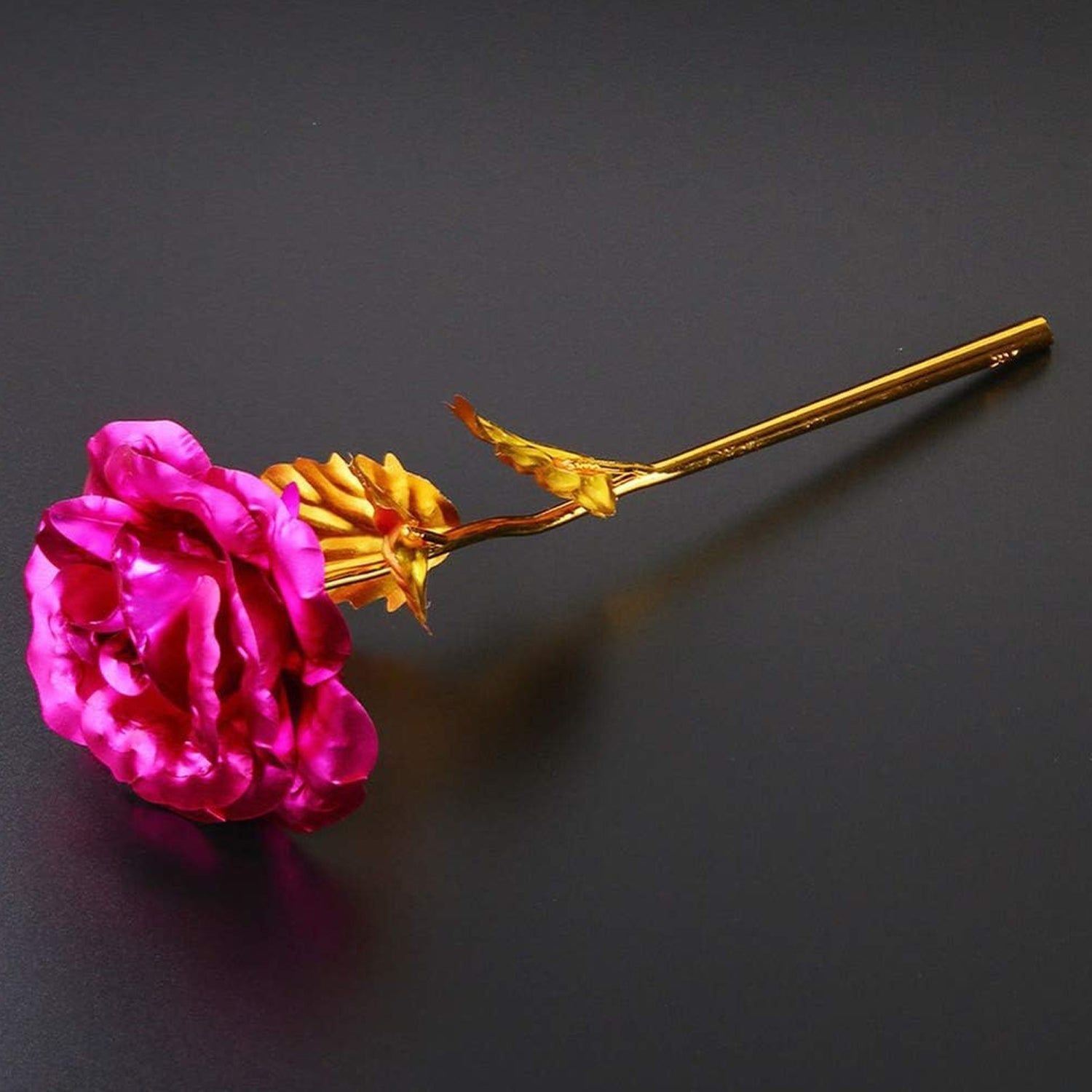 Gold Rose Artificial Rose Flower With Gift Box, Plastic Flowers Best Gifts for Friend Girl Wife Women, Golden Rose Gift for Valentine's Day, Mother's - Image 5