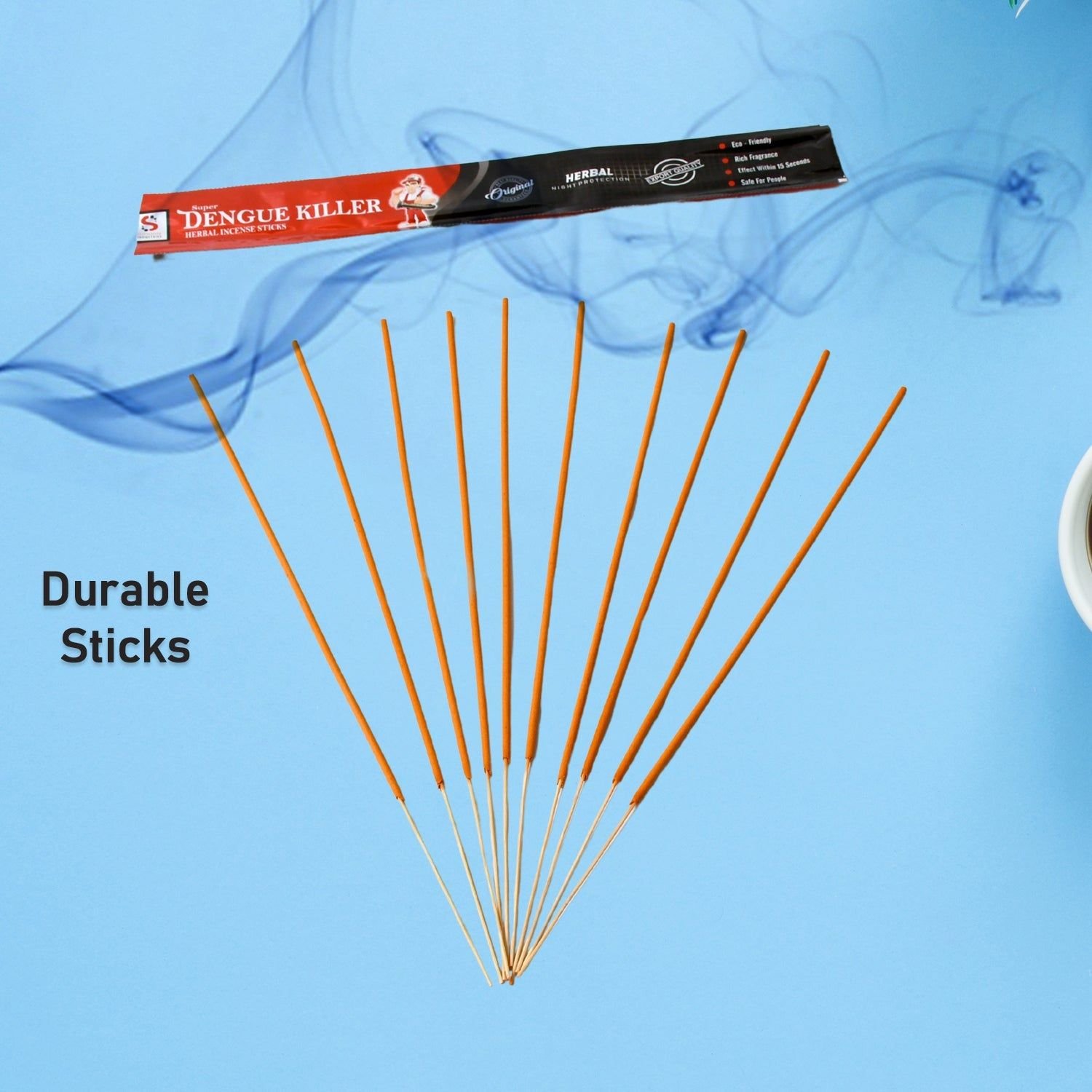 Mosquito Agarbatti Stick Herbal Mosquito Agarbatti (1 Packet / 10 Sticks) (Incense Stick) - Image 3