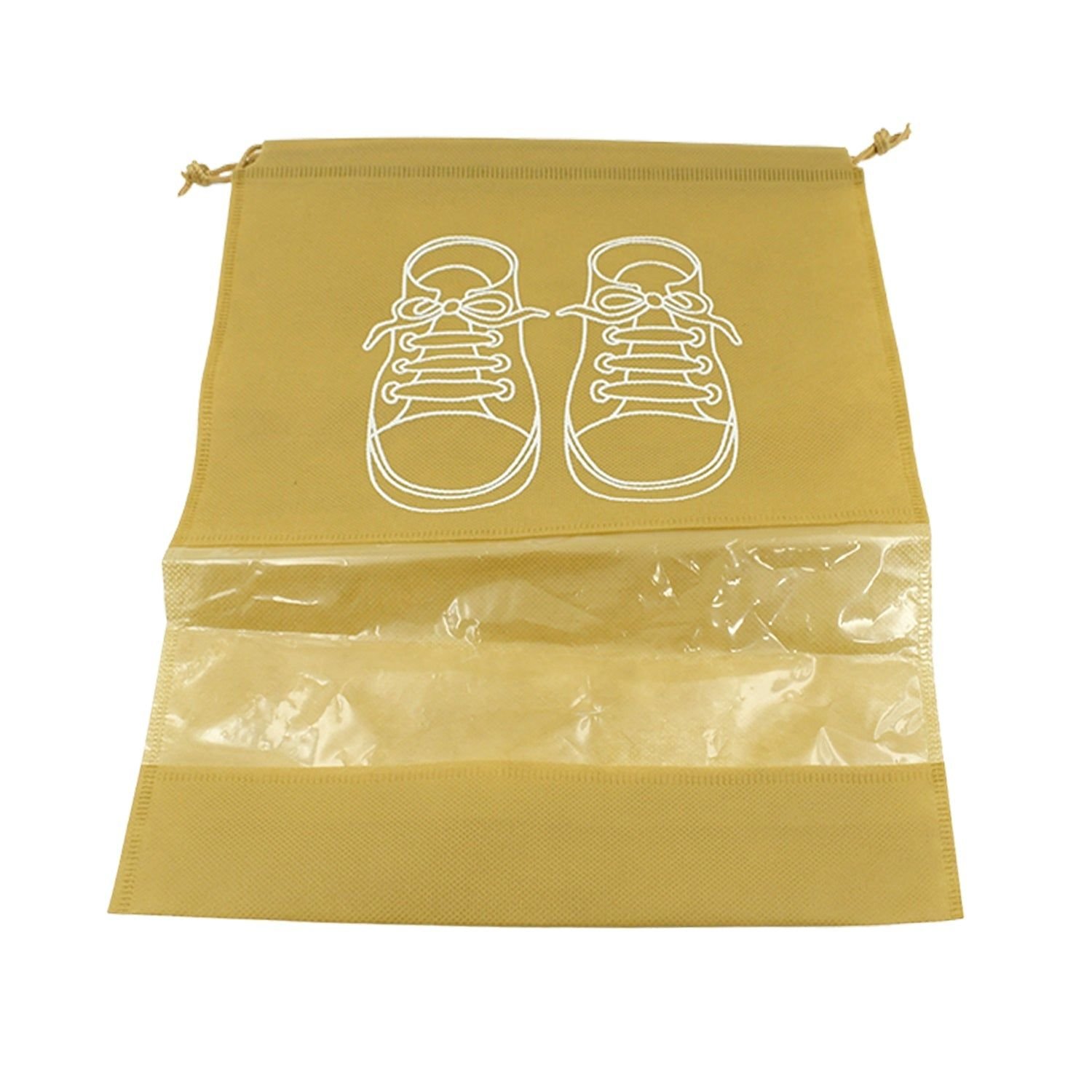 BEACH BAG SHOES STORAGE BAG CLOSET ORGANIZER NON-WOVEN TRAVEL PORTABLE BAG WATERPROOF POCKET CLOTHING CLASSIFIED HANGING BAG SHOE BAG LUGGAGE TRAVEL PORTABLE SHOE POUCH NON WOVEN TRANSPARENT WINDOW (3 PC ) - Image 5