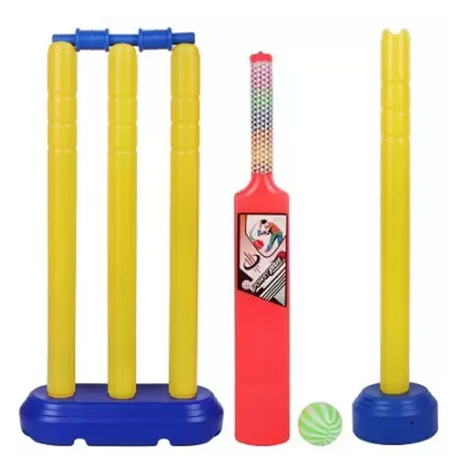 Plastic Cricket Set with Stump,Ball and Bat Kit - Image 4