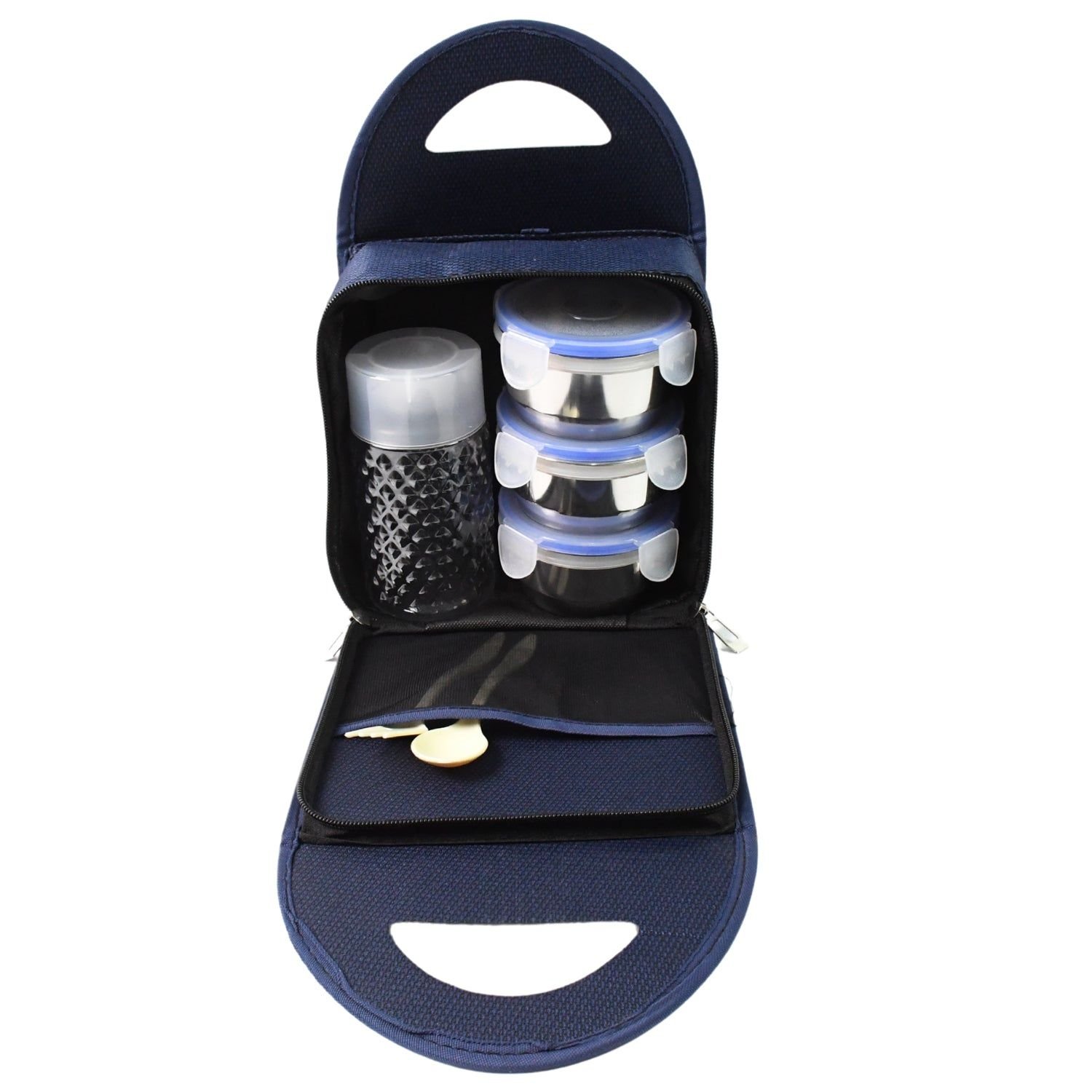 Compact Stainless Steel Airtight Lunch Box Set - 4 pcs (3 Leakproof Containers and 1 Bottle) - Image 4