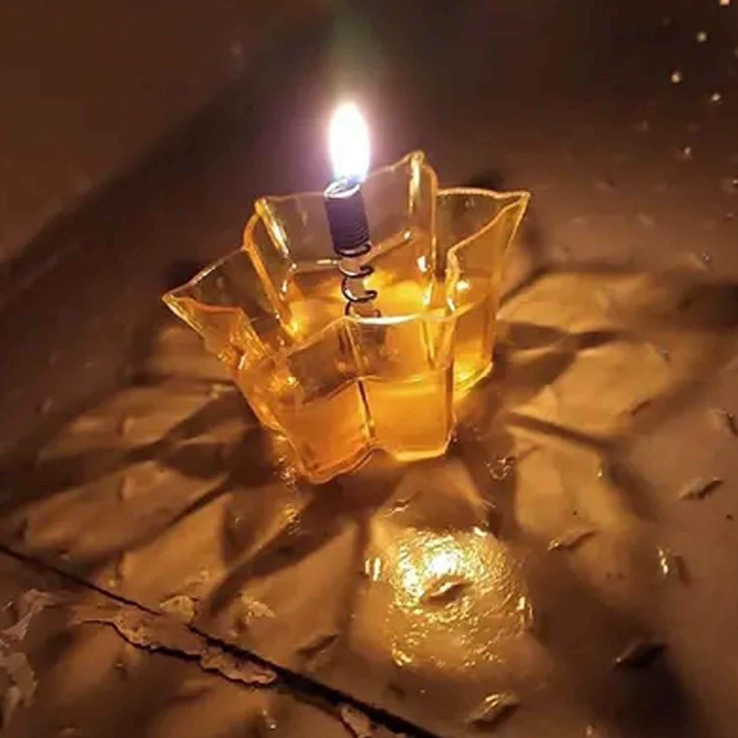 Magical Reflection Diya Set with 6 Attractive Design Cup Set Of 12 Pieces, Diwali - Image 3