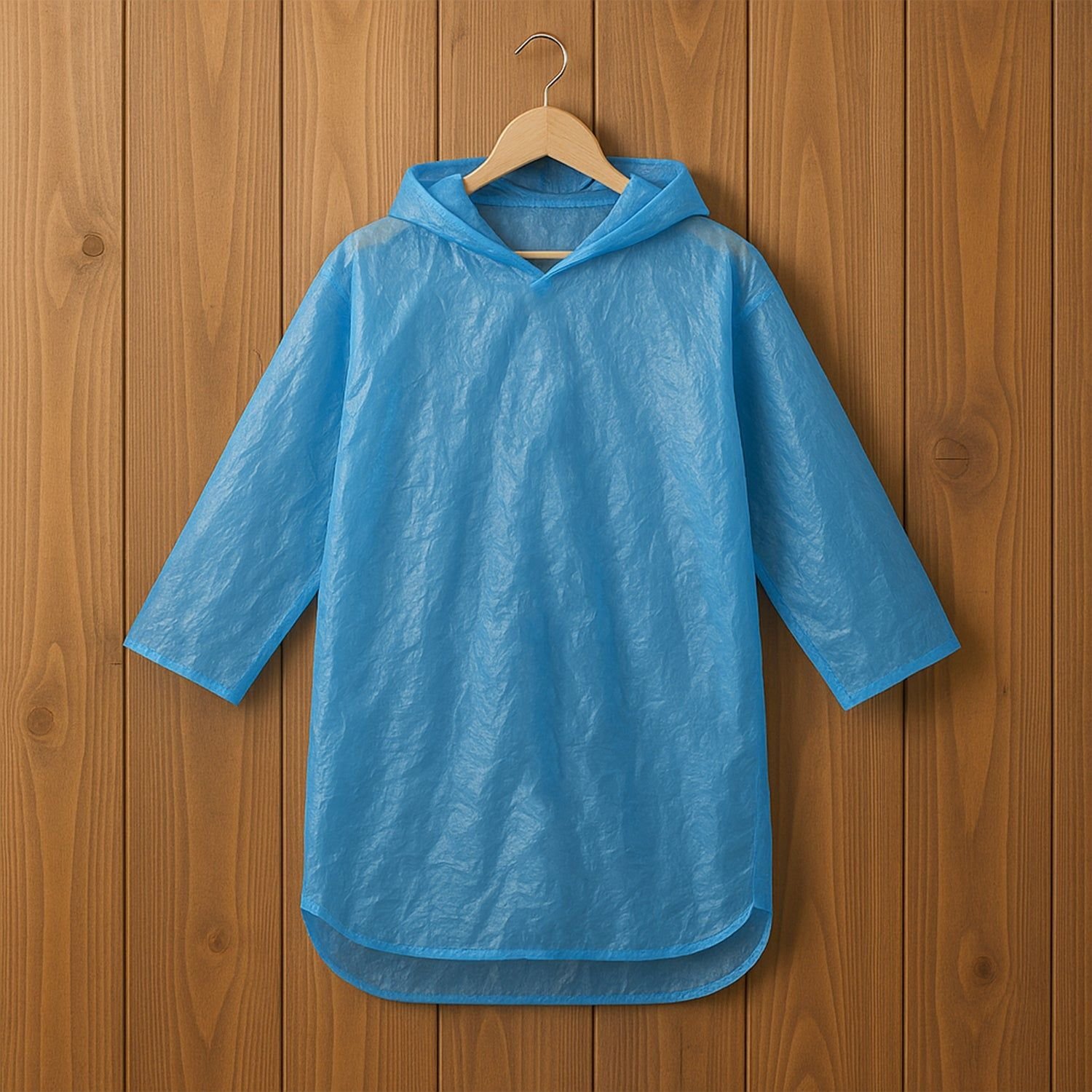 Ultra Lightweight Disposable Raincoat with Hood for Adults (1 Pc) - Image 6