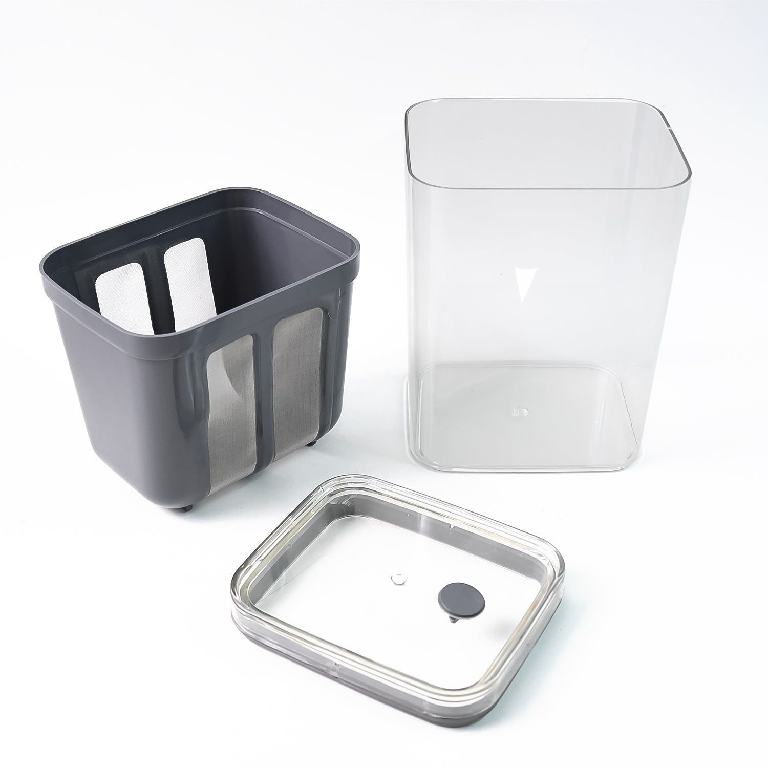 2 in 1 Yogurt Strainer with Storage Box – 1100ml (Plastic + Steel) - Image 6