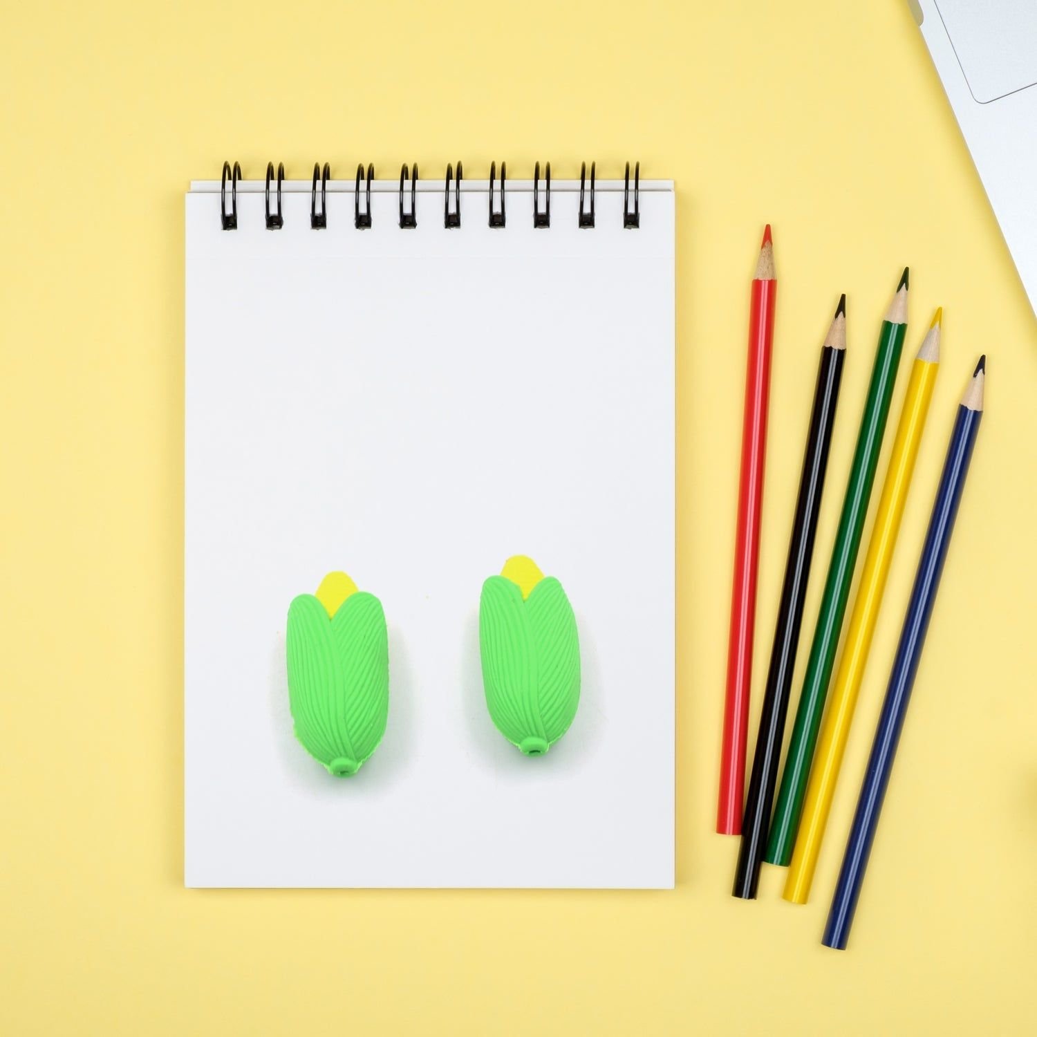 Corn Shape School Eraser High Qulaity ( 2 Pc Set ) - Image 2