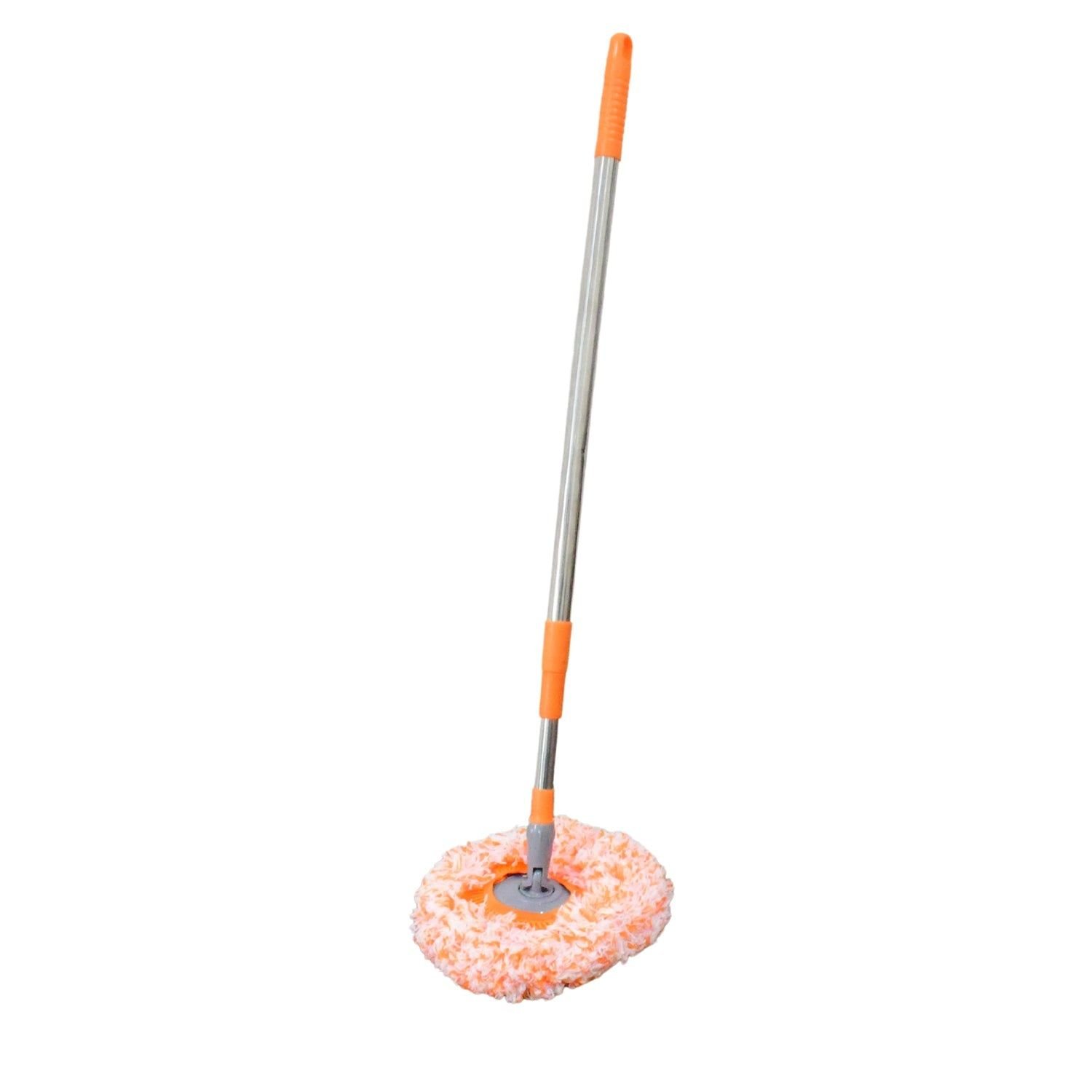 360° Rotatable Ceiling Dust Cleaning Mop Extendable Long Lightweight Handle Mop Heads Pad, Spin Scrubber for Ceiling Floor Bathroom Kitchen Tile - Image 4