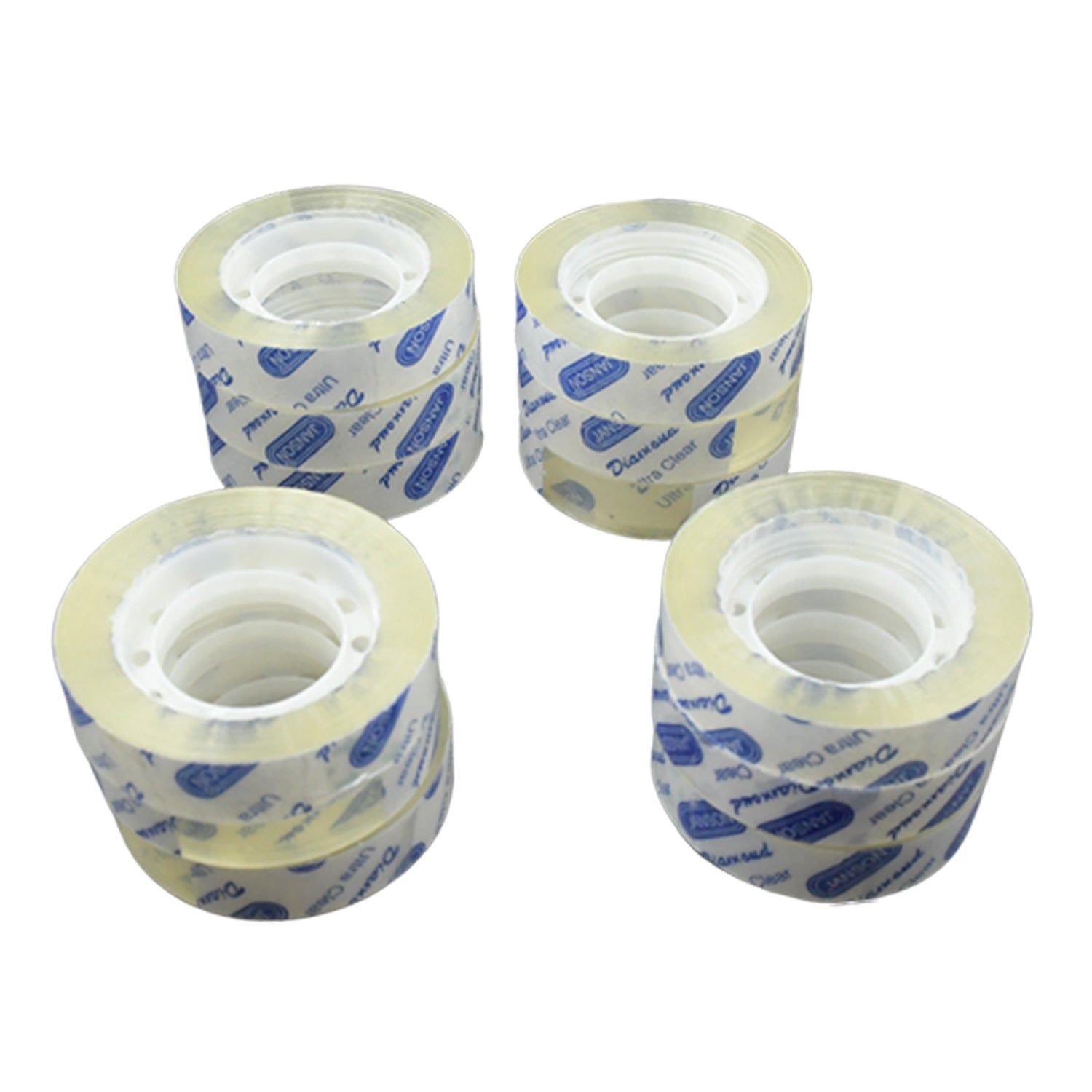 Transparent Tape Refills, Clear Tape, Cello Tape, All-Purpose Transparent Glossy Tape for Office, Home, School -1.2cm X 30 Meter Per Roll (12 Pc Set) - Image 4