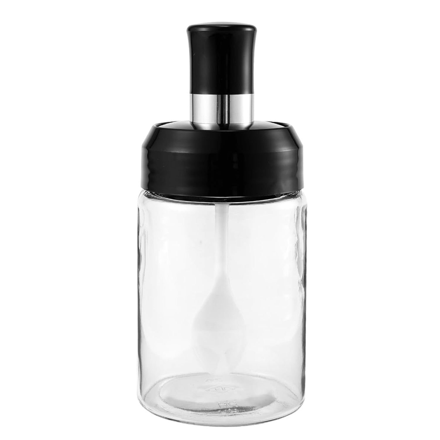 Transparent Glass Storage Jar with Built-in Spoon Approx 250ml - Image 5