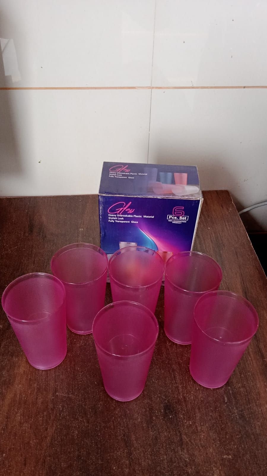 Large Glass Set – Ideal for Kitchens & Offices, Perfect for Water & Beverages (6-Piece) | Assorted Colour - Image 9