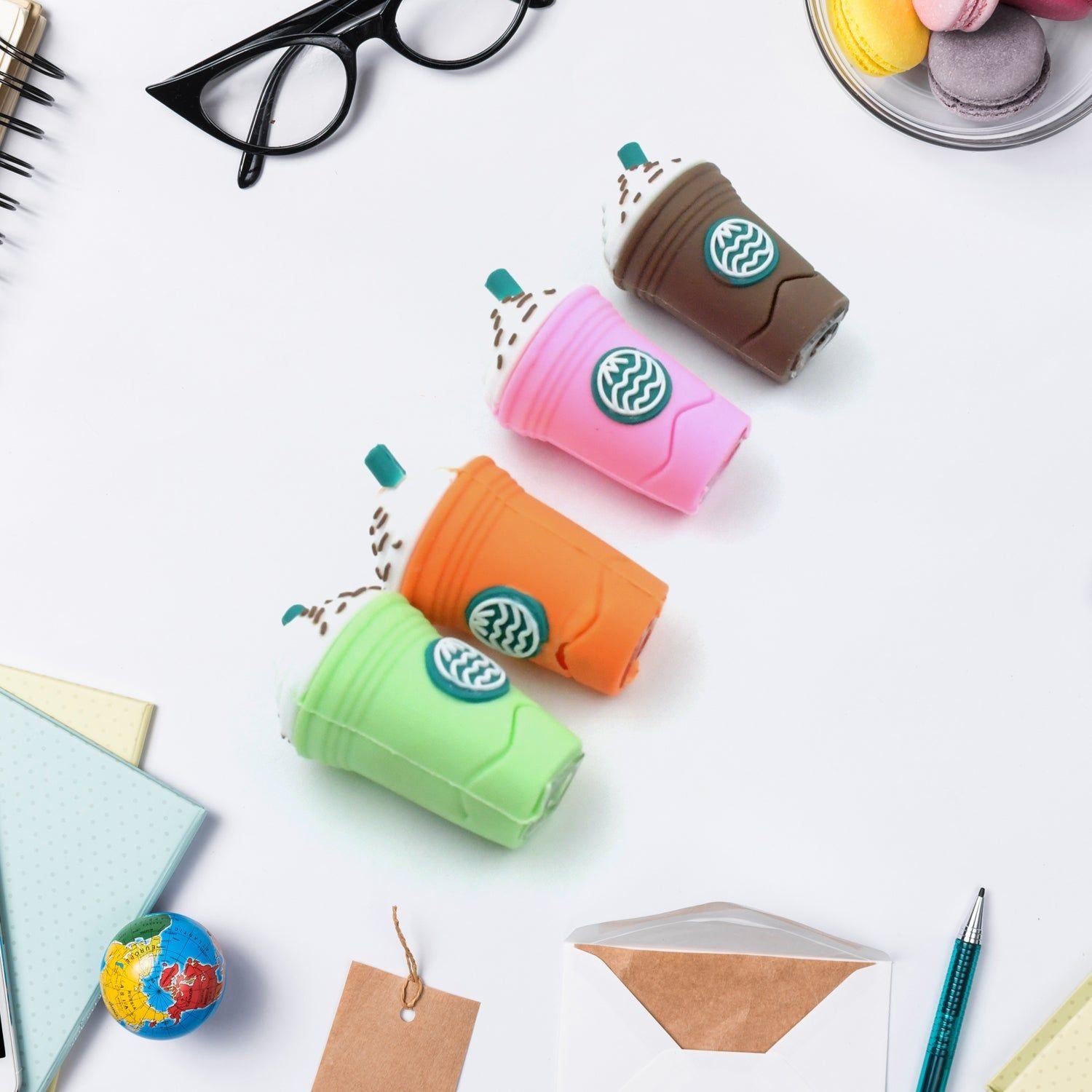 2In1 3D Cute Coffee Or Ice cream Shape sharpner Like Rotary Manual Pencil Sharpener for Kids Ice Cream Style Office School Supplies, Back to School Gi - Image 6