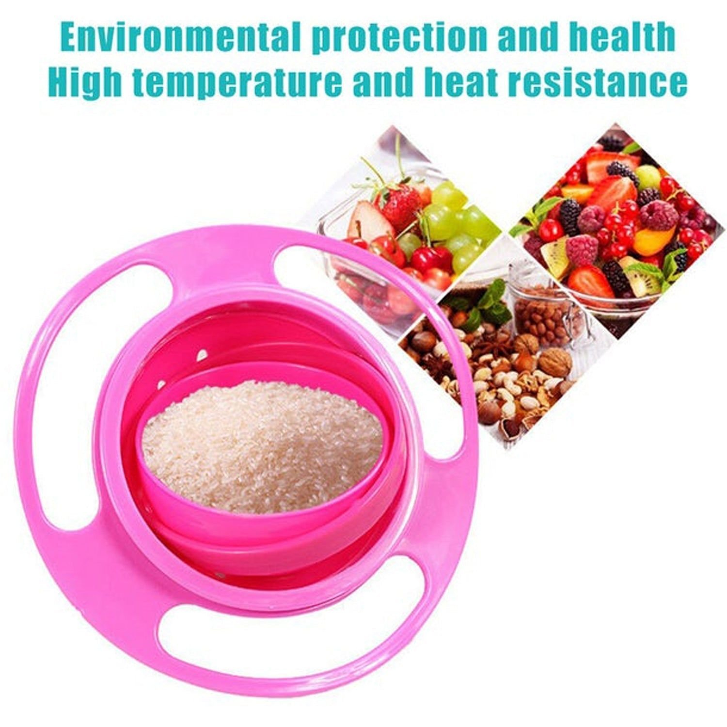 Rotating Baby Bowl used for serving food to kids and toddlers etc. | Assorted Colour - Image 7