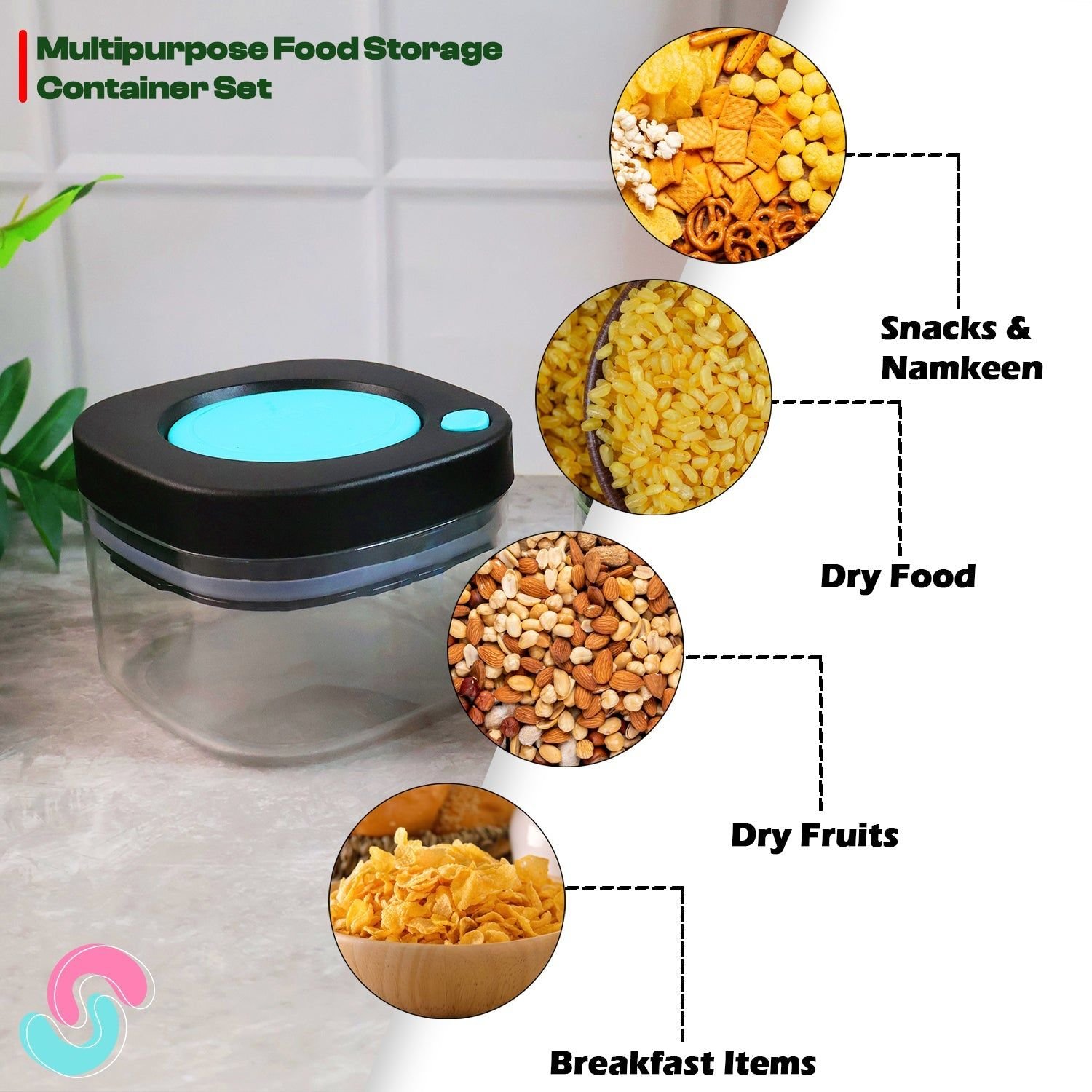 Supermom Airtight Kitchen Storage Containers – (2 Pc Set / 500 ml) - Image 6