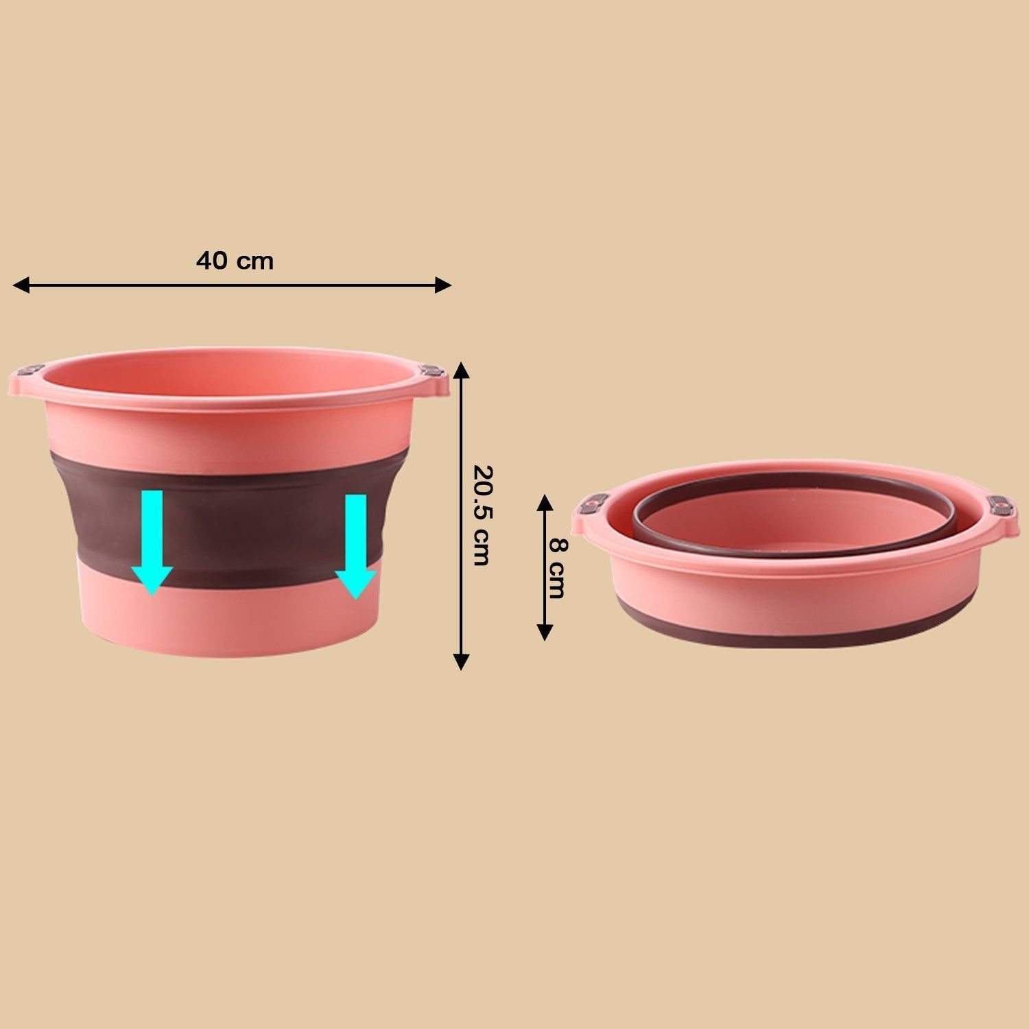 Multi-Purpose Portable Collapsible Folding Tub, with Hanging Hole & Save Storage Space, Also use for Foot Spa. - Image 6