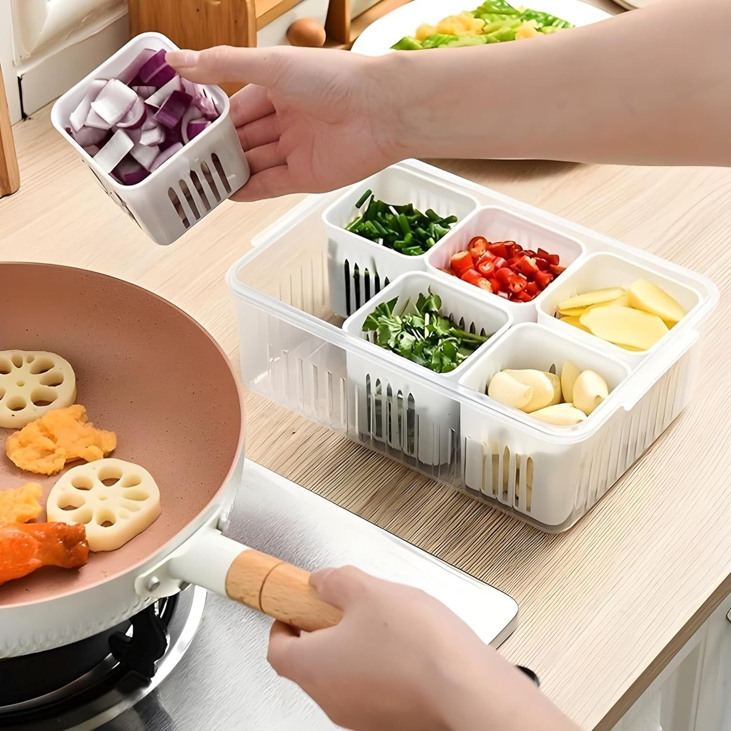 Fridge Storage Box – Freezer & Kitchen Organizer for Vegetables & Food (1 Pc) - Image 10