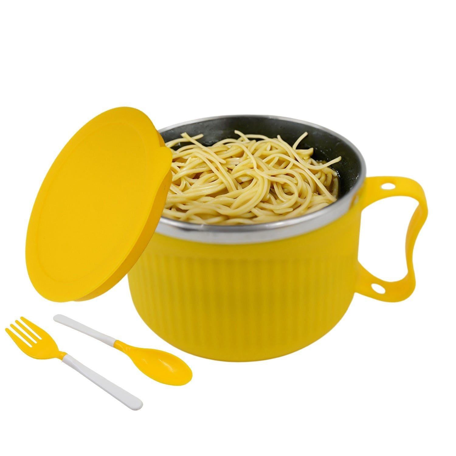 Safe Double-Layer Maggie Bowl with Lid & Handle – Versatile Bowl for Cereals, Fruits, Ramen & More - Image 5