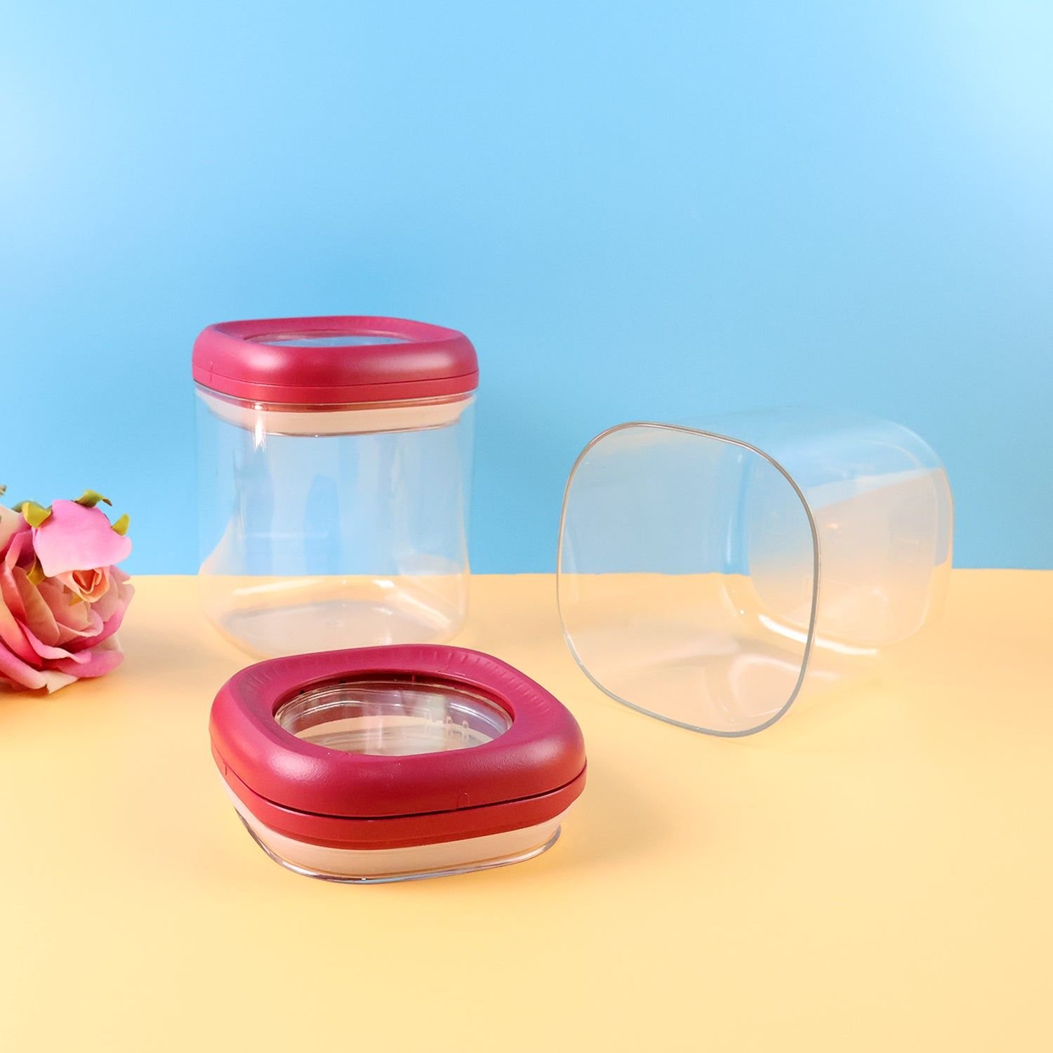 Supermom Transparent Twist Lock Kitchen Storage Container Set (Approx 800ML & 2Pc) - Image 6