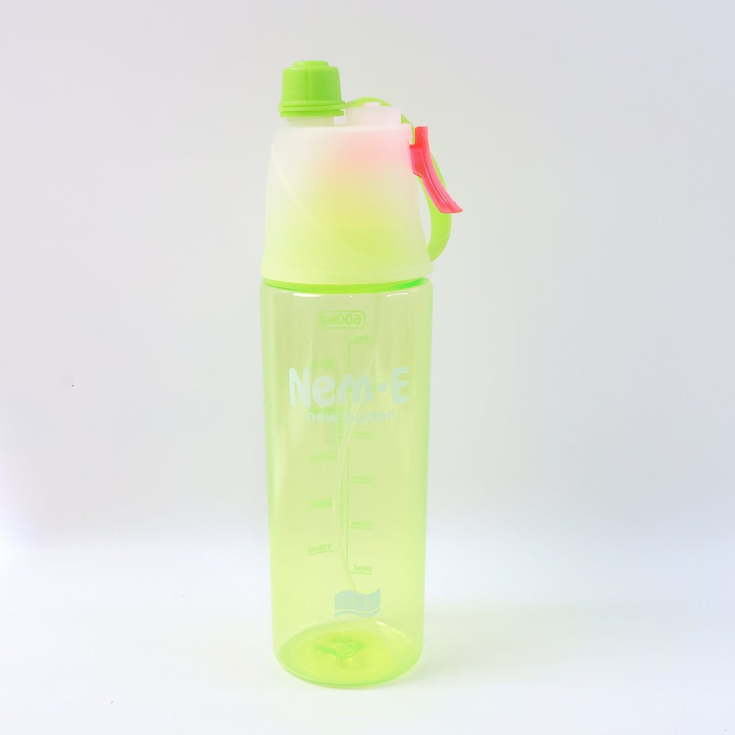 Plastic Dual Function Sports Water Bottle with Built-in Mist Spray and Leakproof Cap (600ML / 1 Pc) - Image 4