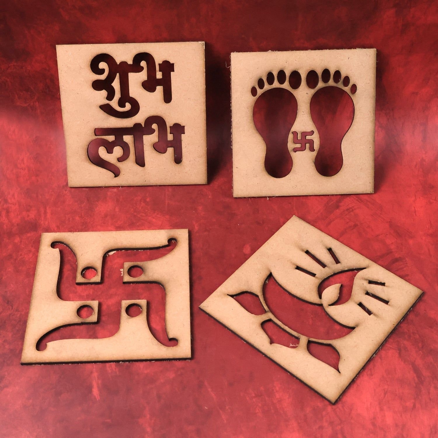 Wooden Decorative Cutouts (Mix Design / 4 Pc) - Image 6
